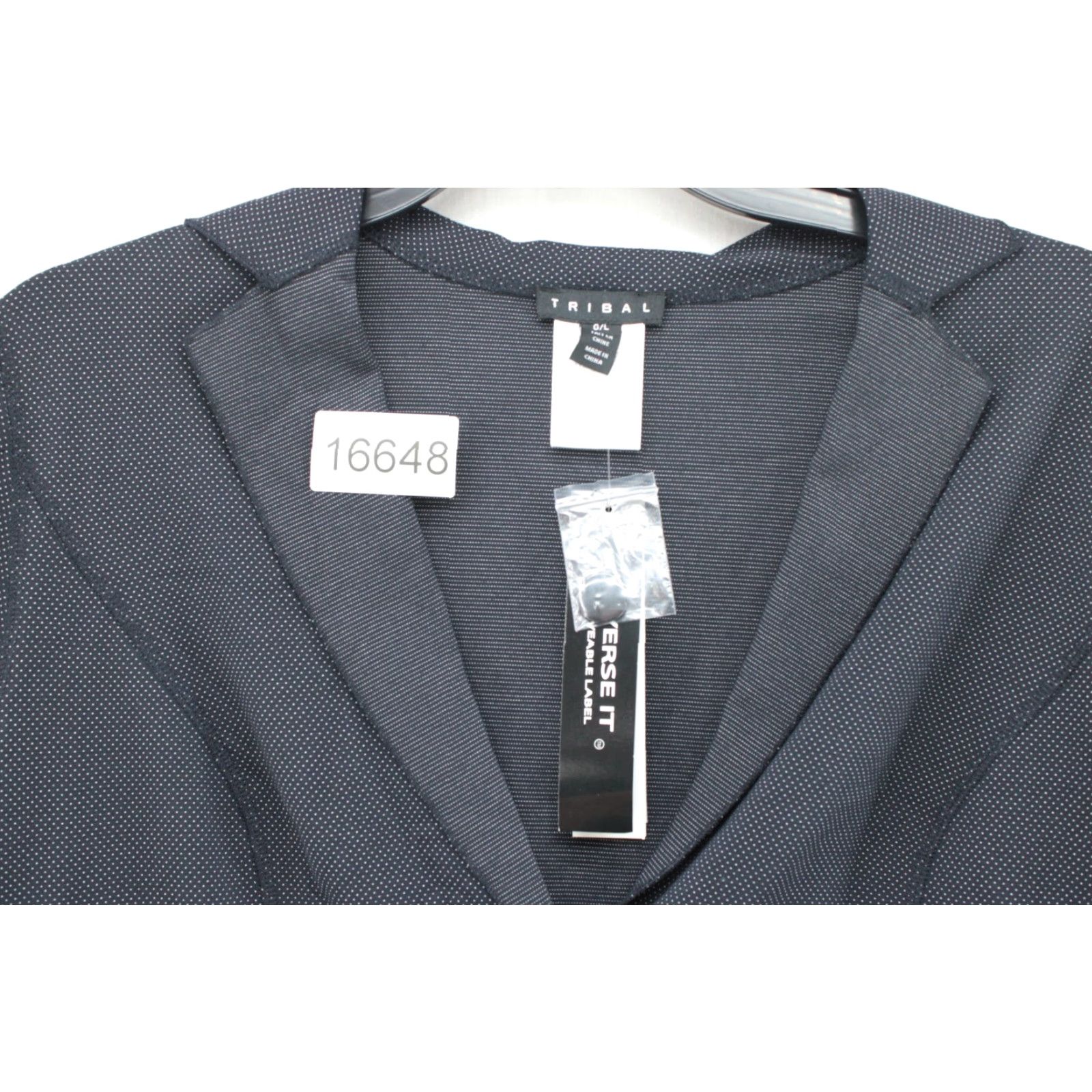 J Brand NWT Tribal Brand Blazer Jacket Women's Large Black Polka Dots Business Stretch Jacket Size L / US 10 / IT 46 - 6 Thumbnail