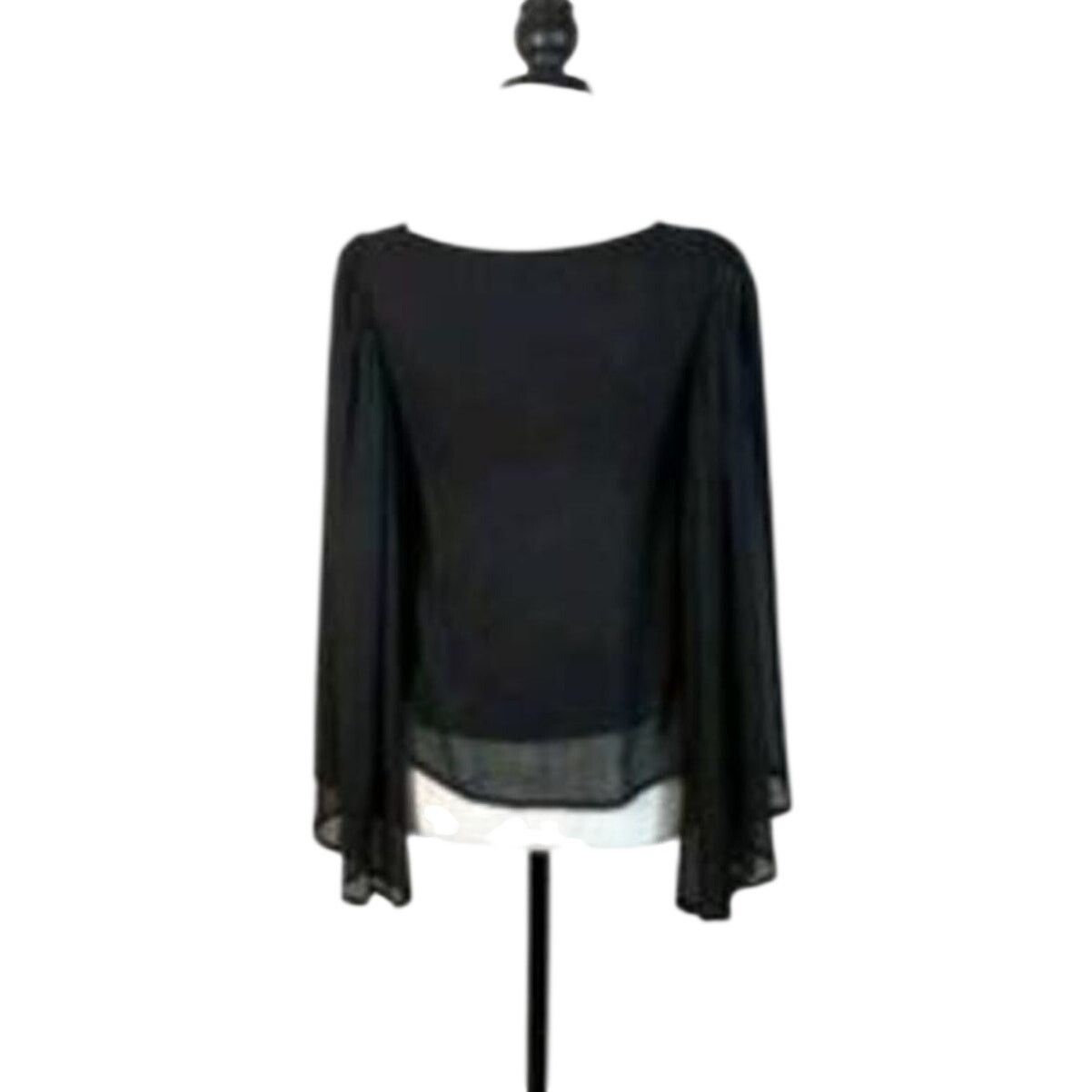 Other Fire Los Angeles Size XS Blouse Black Accordion Bell Sleeve Size XS / US 0-2 / IT 36-38 - 2 Thumbnail