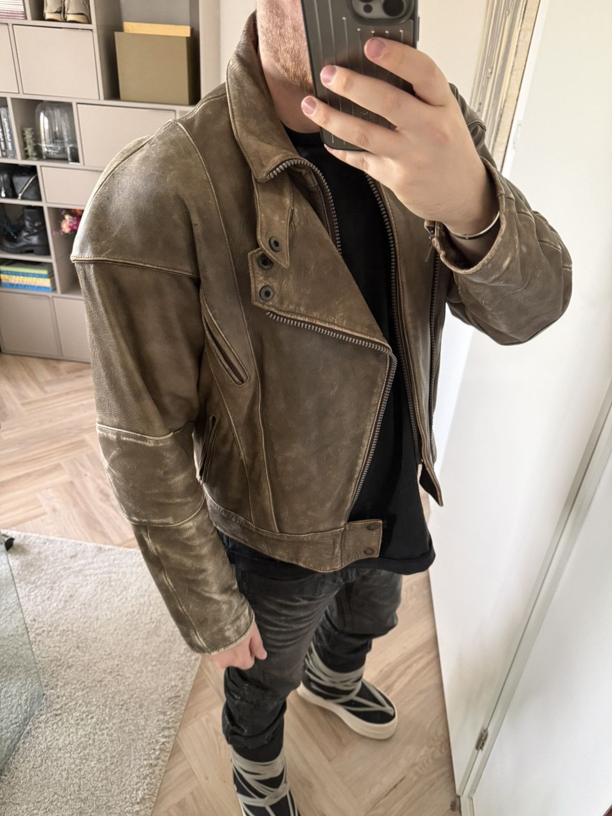 Vintage Vintage Leather Racer Jacket Size US L / EU 52-54 / 3 - 8 Thumbnail