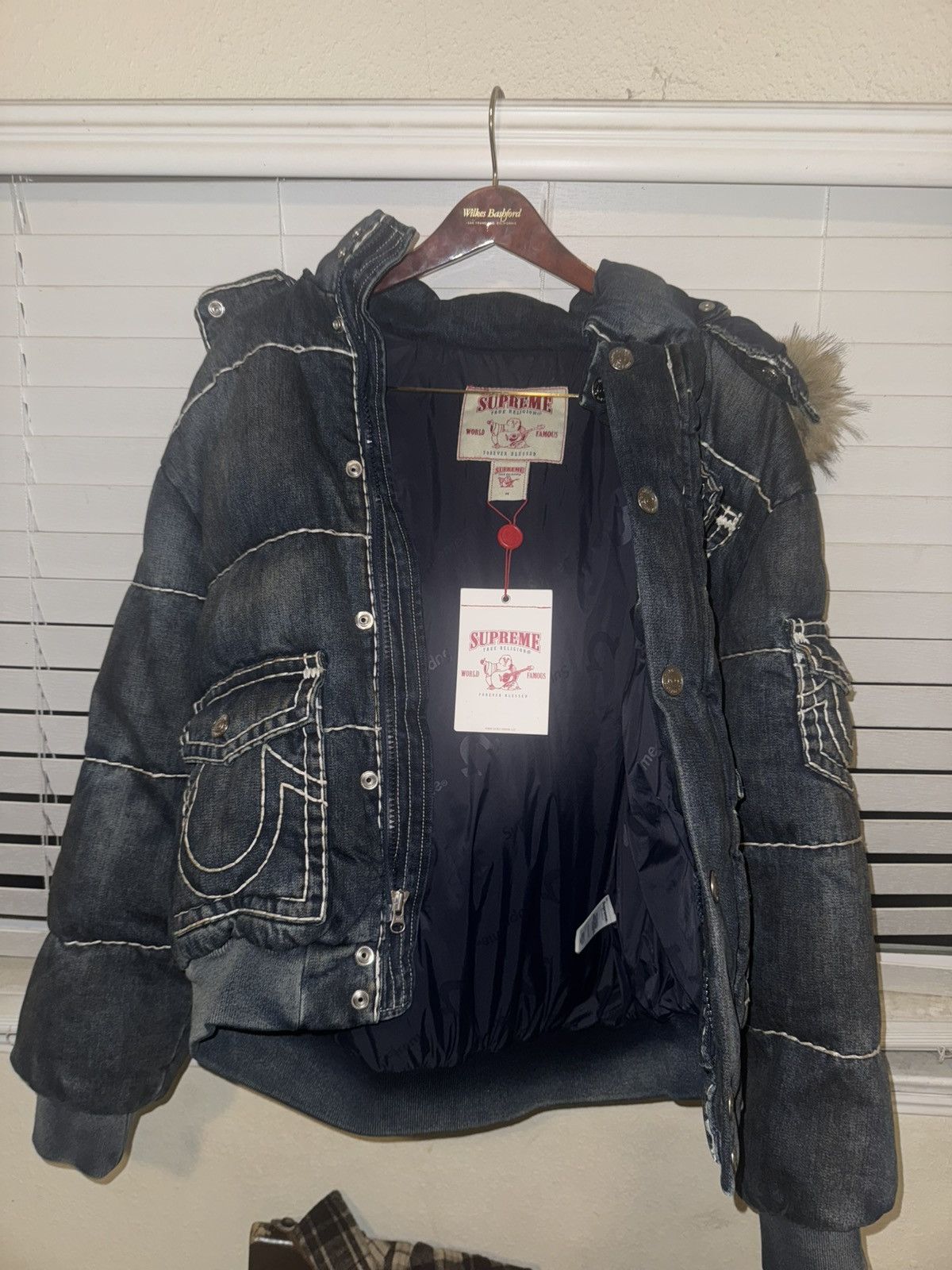 Supreme × True Religion Supreme X True Religion Puffer Jacket Dirty Indigo Size US M / EU 48-50 / 2 - 9 Thumbnail