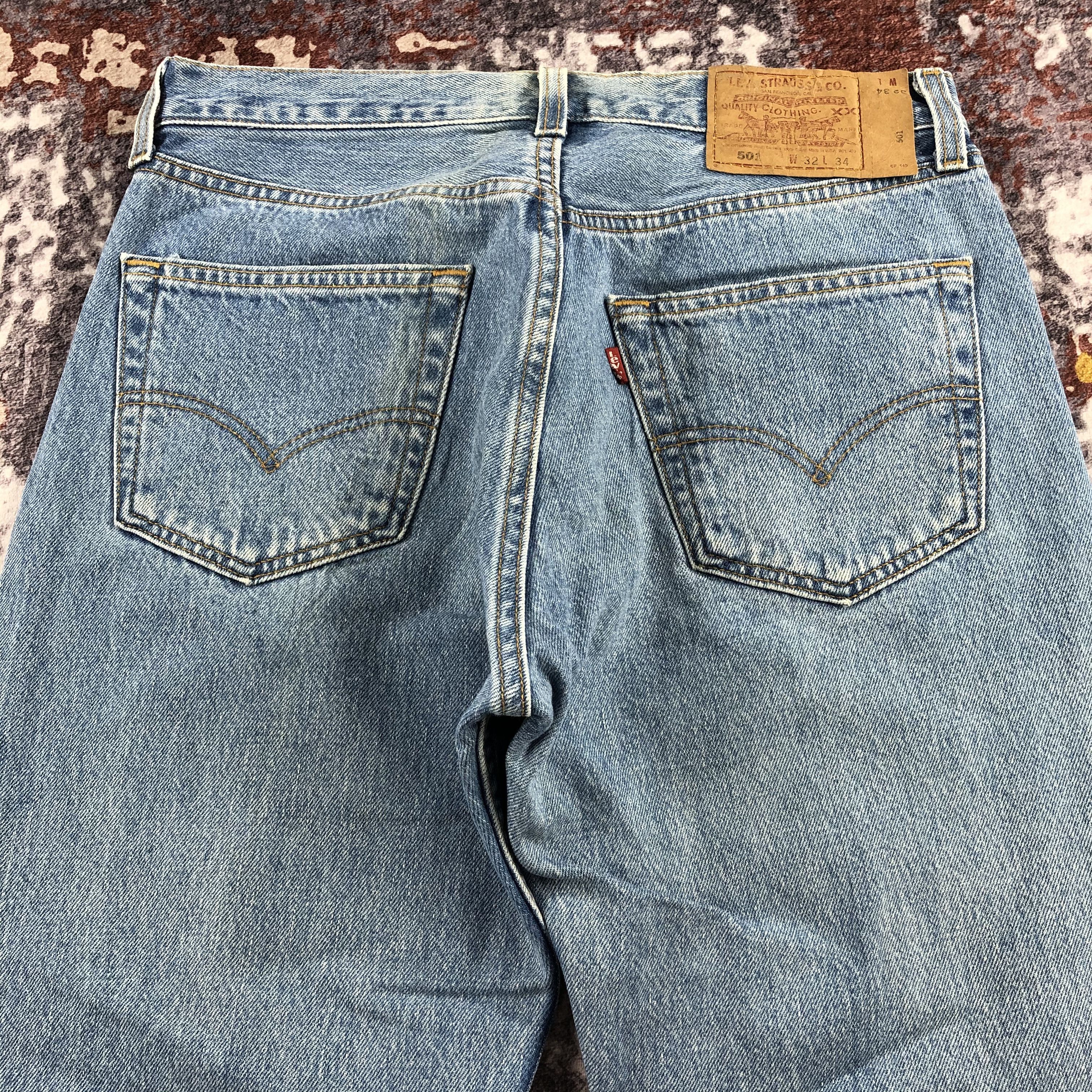 Levi's × Vintage Vintage 90s Blue Wash Levis 501 Jeans-JM2295 Size US 31 - 4 Thumbnail