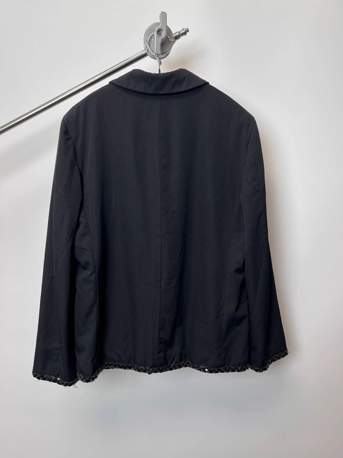 Comme des Garcons CDG Peter Pan Collar 4-Pocket Sequin Jacquard Wool Coat M Size M / US 6-8 / IT 42-44 - 6 Thumbnail