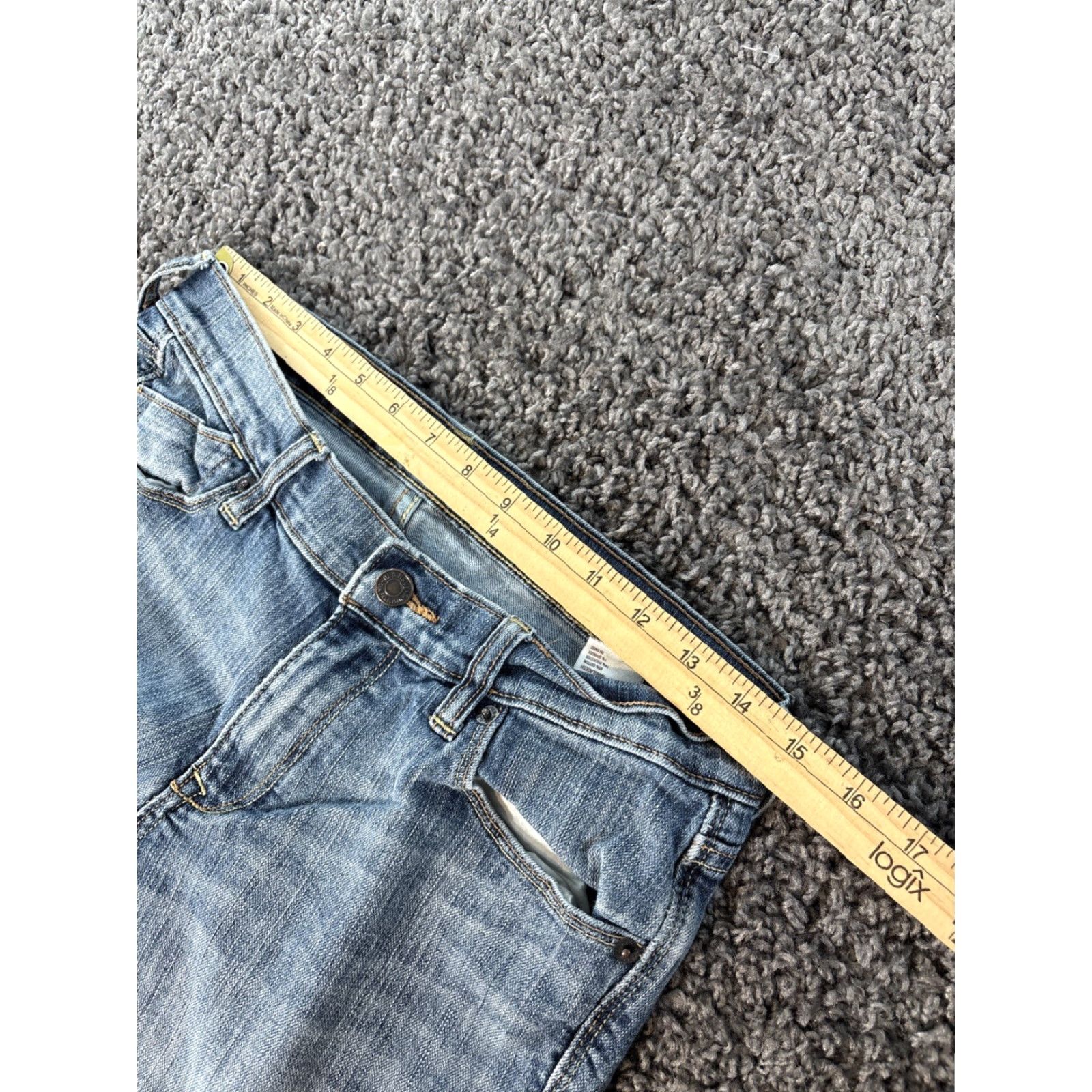 Old Navy VINTAGE Old Navy Jeans Bootcut Womens 30x29 Blue Light Wash Low Rise Distressed Y2K Flirt 90s Size 30" / US 8 / IT 44 - 4 Thumbnail