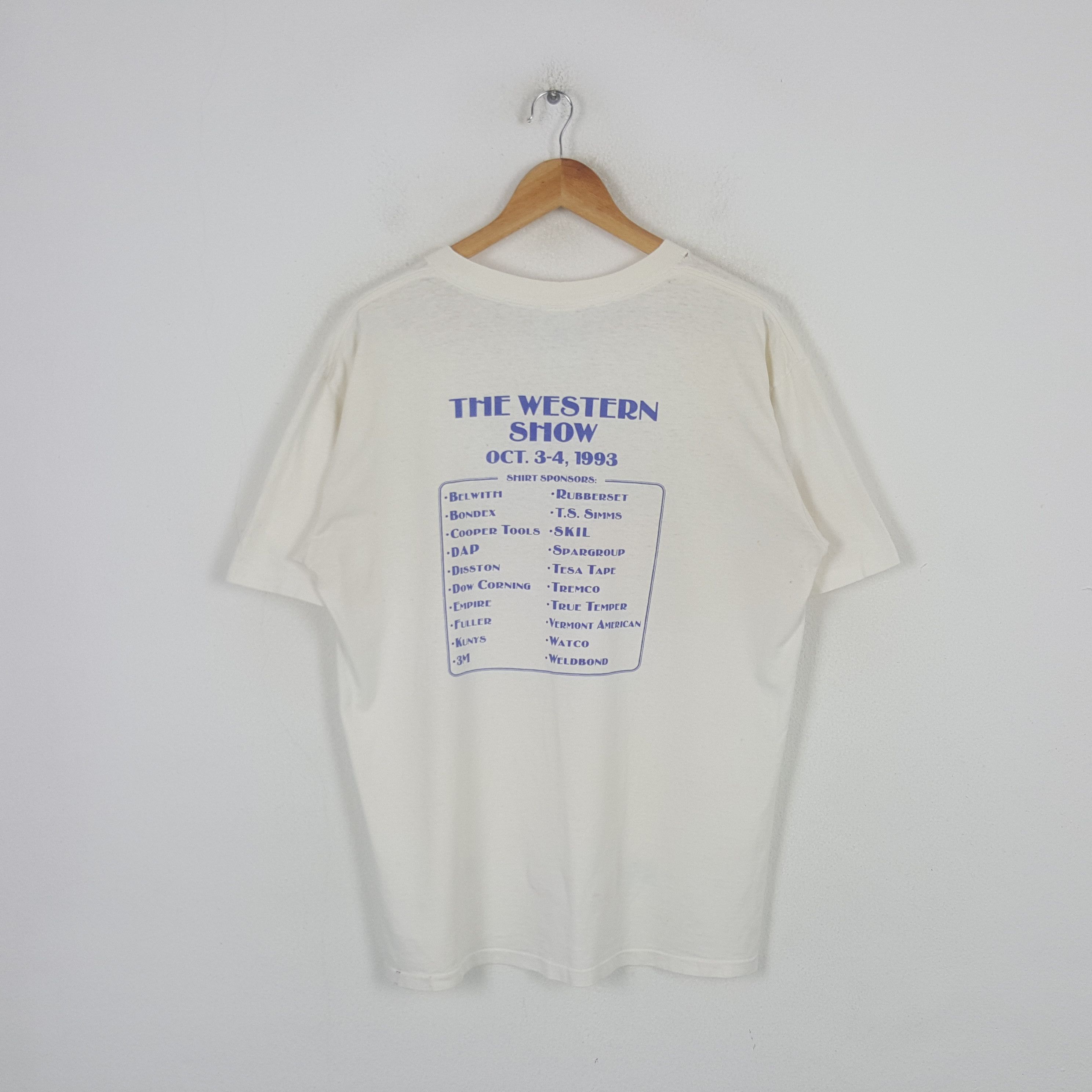 Crash Vancouver Vintage 90's The Western Show Vancouver SB Cafe Tshirt RR30 Size US L / EU 52-54 / 3 - 3 Thumbnail