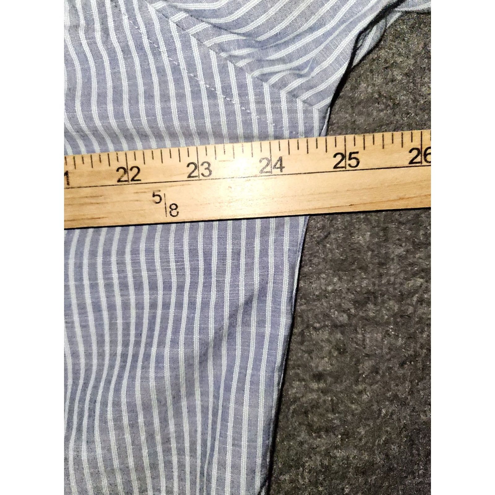 Vintage Fairlane & Sons Button-Up Shirt Men XLT Blue Striped Long Sleeve Casual Workwear Regular Big & Tall Size US XL / EU 56 / 4 - 4 Thumbnail
