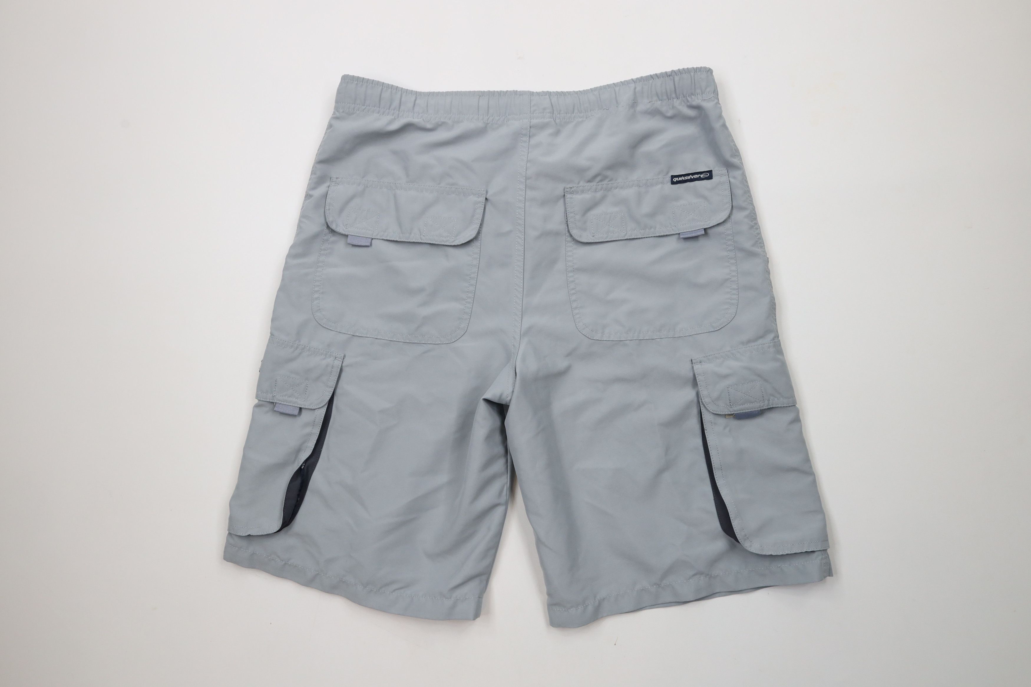 Quiksilver × Vintage Vintage 90s Y2K Quiksilver Surfing Cargo Shorts Gray Size US 30 / EU 46 - 11 Thumbnail