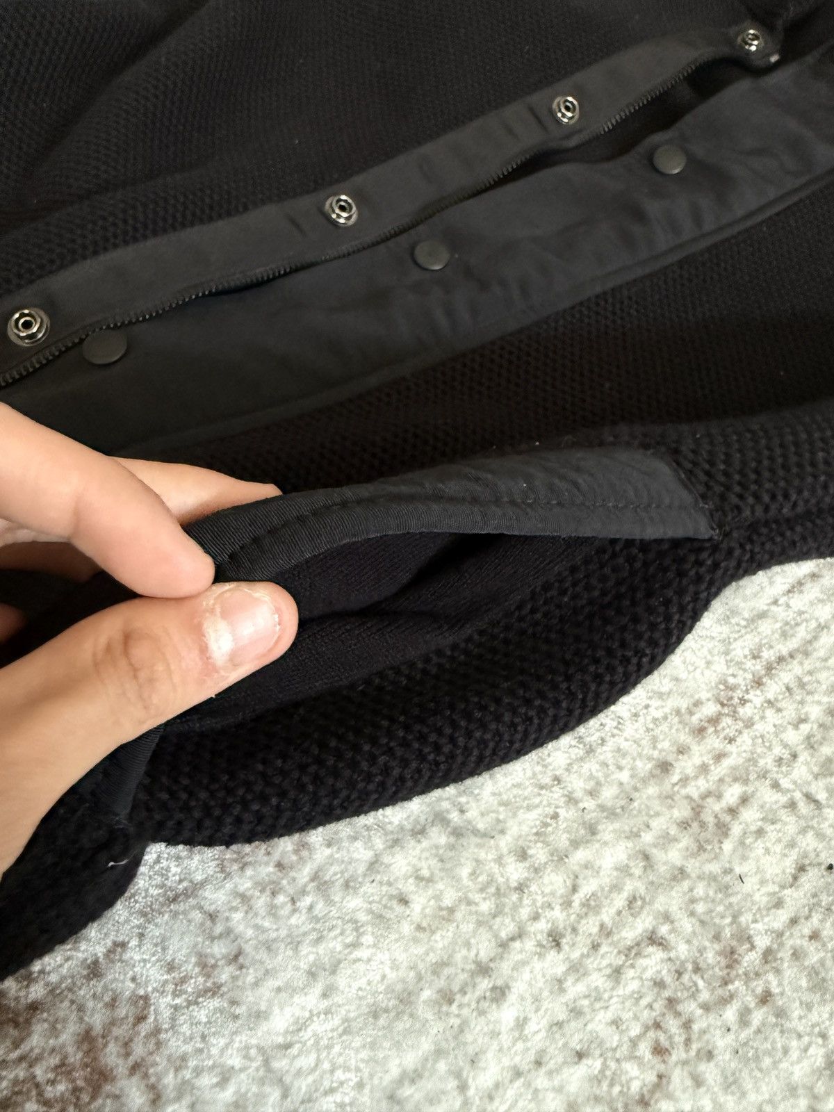 Armani × Armani Exchange Armani Exchange Black Knitted Button Up Bomber Jacket Mem Size US M / EU 48-50 / 2 - 6 Thumbnail