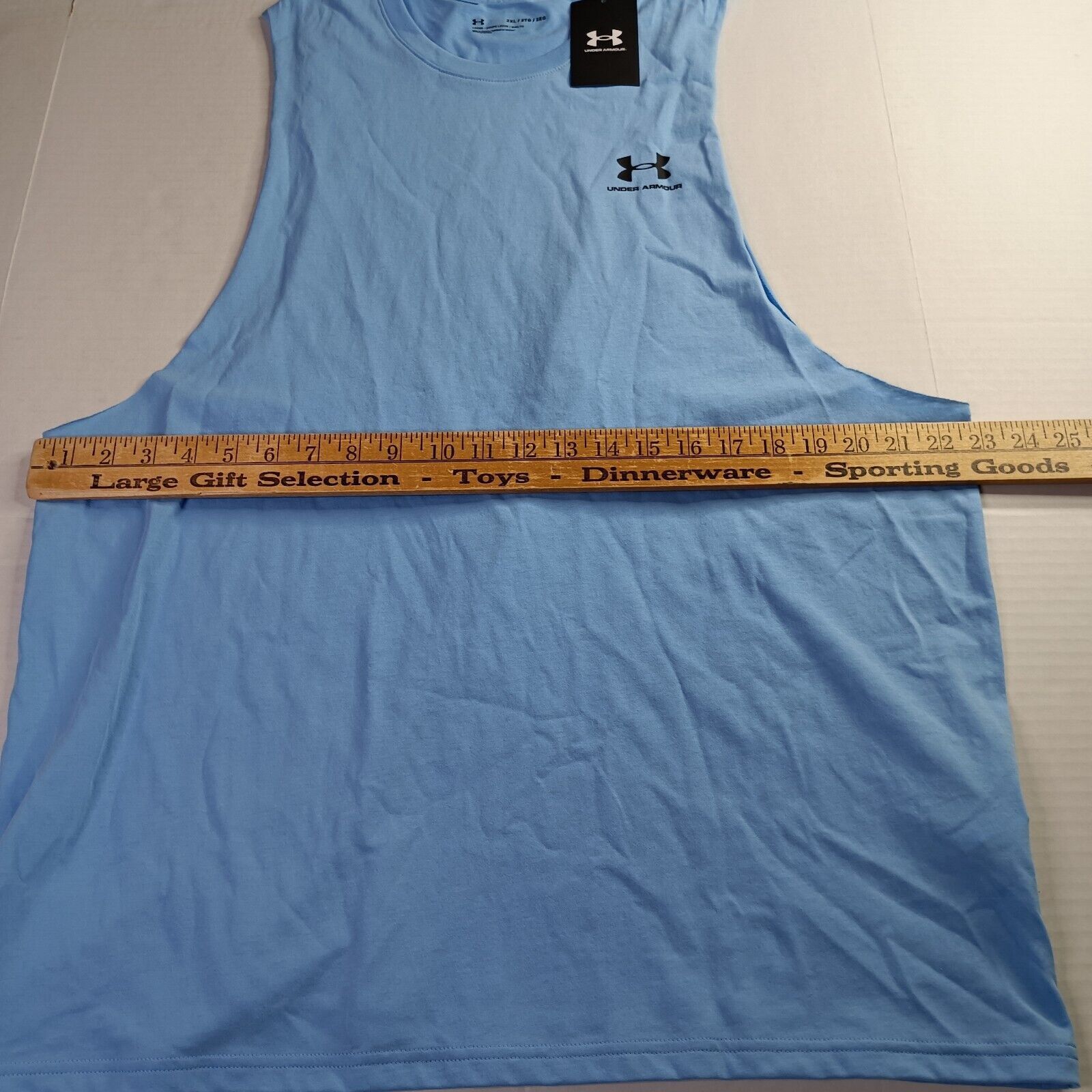 Under Armour Under Armour Tank Top Men's 2XL XXL Sky Blue Cut Off Loose Size US XXL / EU 58 / 5 - 4 Thumbnail