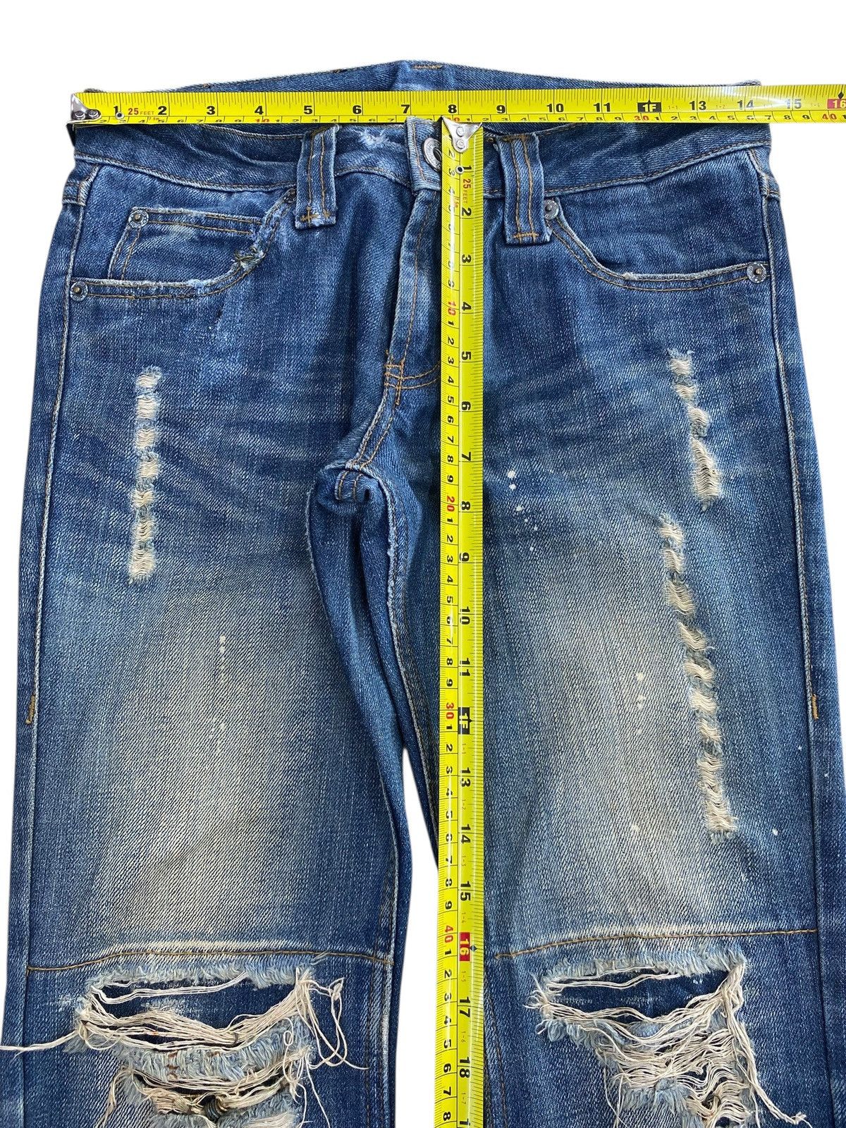 Japanese Brand Japanese Brand Splatted Paint Style Boot Cut Jeans Size 29" - 6 Thumbnail