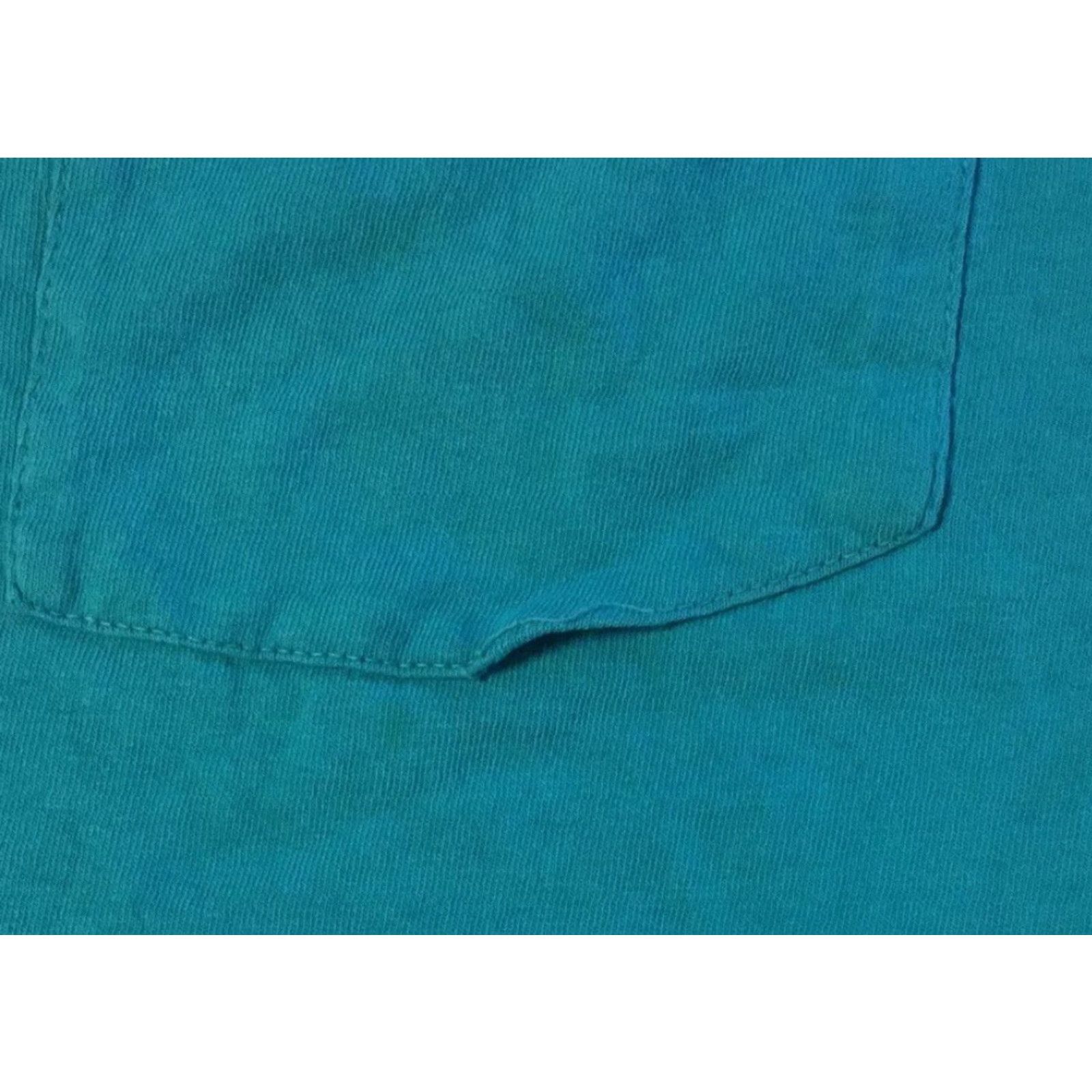 Fruit Of The Loom VINTAGE FOTL Shirt Mens L Blue 80s 90s Grunge Punk Surf Skate Distressed Single Stitch USA Made Size US L / EU 52-54 / 3 - 7 Thumbnail