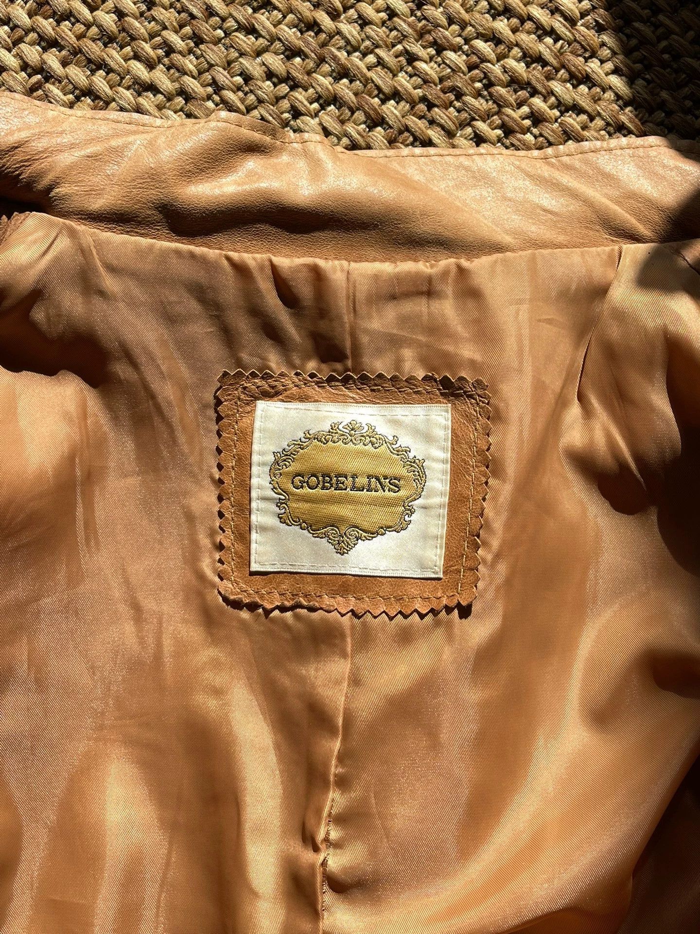 Other GOBELINS Vintage Irregular Hem Bell-Sleeve Leather Jacket Size M / US 6-8 / IT 42-44 - 6 Thumbnail