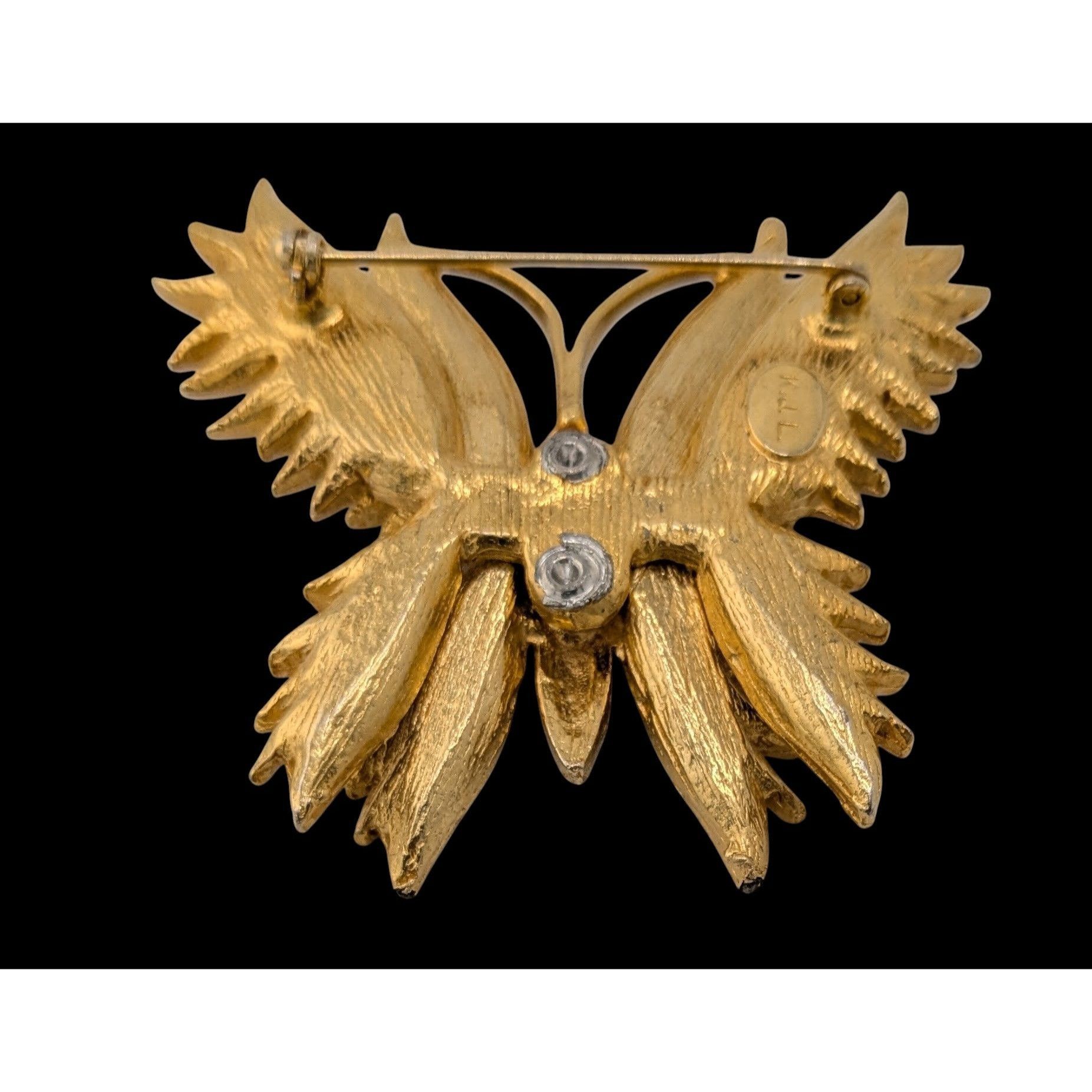 Other Vintage Kenneth J Lane Fairycore Glam HTF Large Butterfly Br Size ONE SIZE - 2 Thumbnail