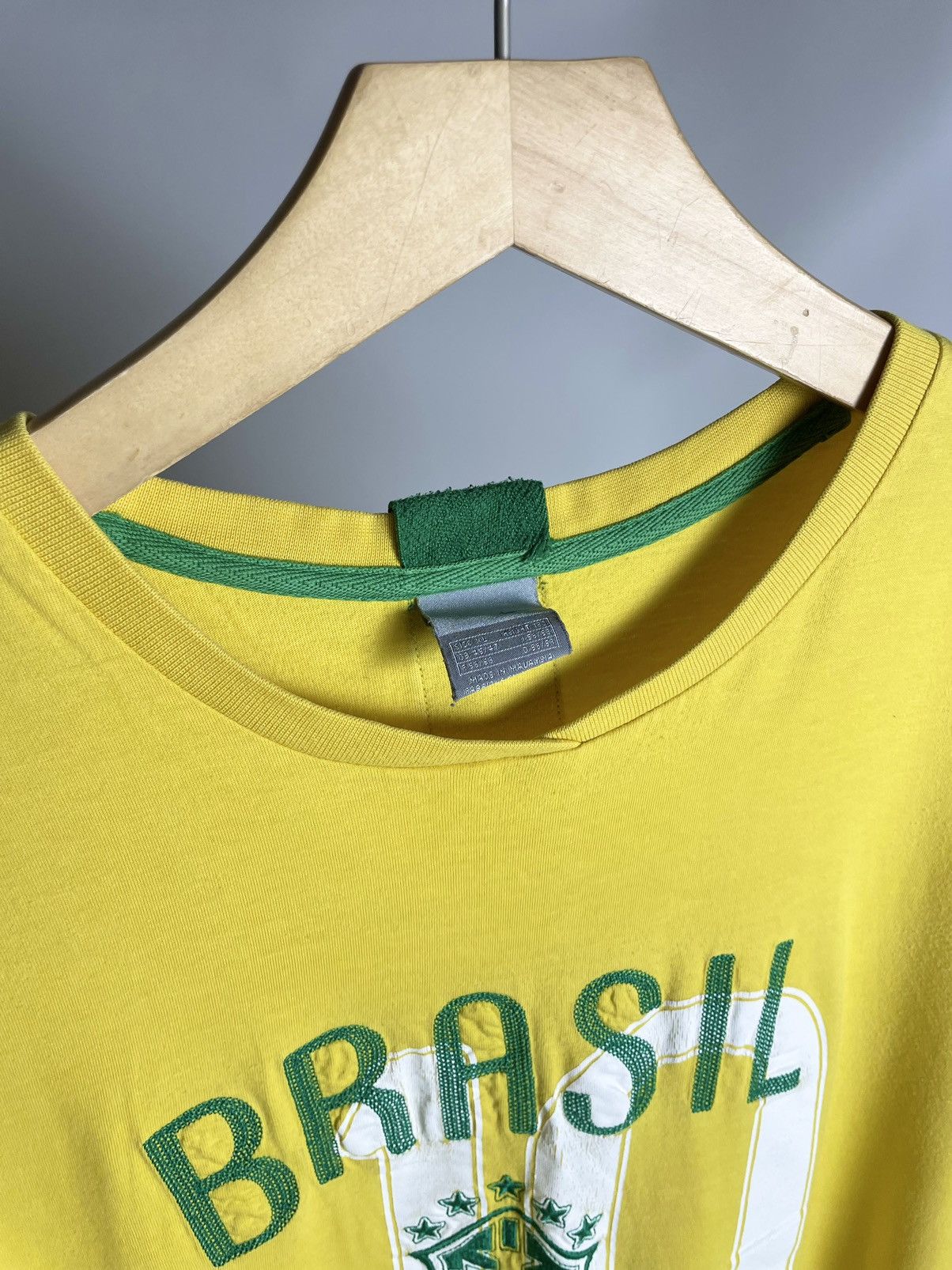 Corteiz × Nike VINTAGE 🇧🇷 Nike Brasil Football Form jersey yellow Tee Size US XL / EU 56 / 4 - 10 Thumbnail