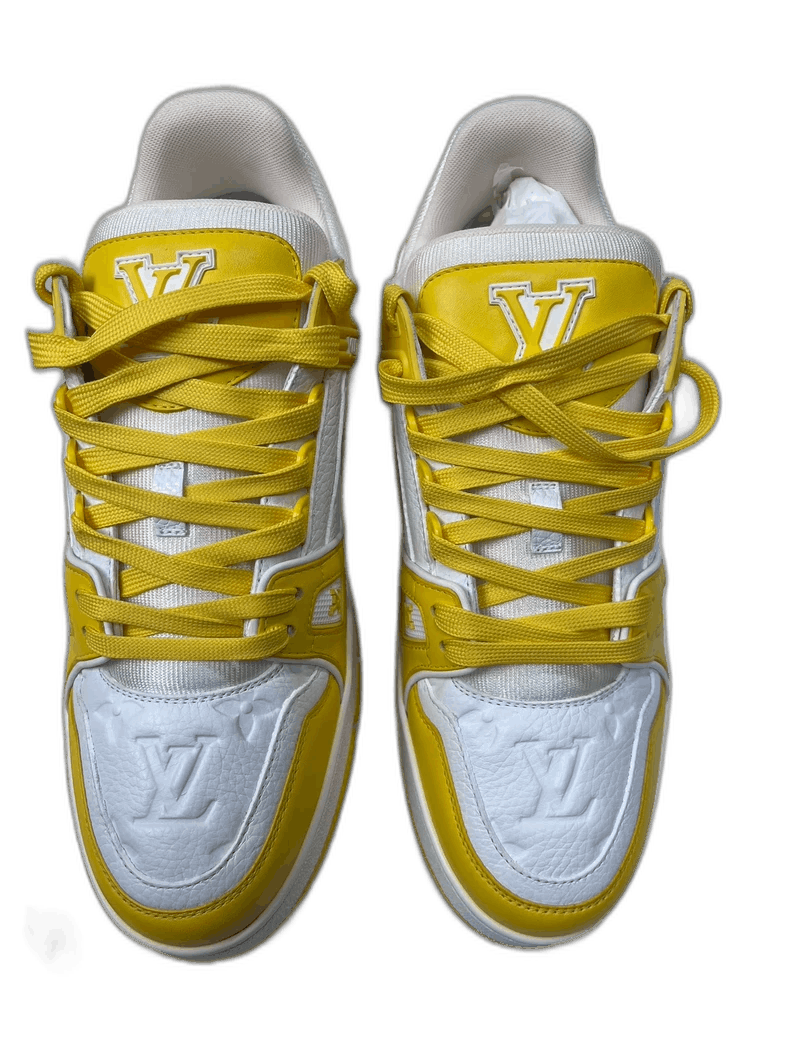 Louis Vuitton louis vuitton lv trainer white yellow shoes Size US 7 / EU 40 - 1 Thumbnail