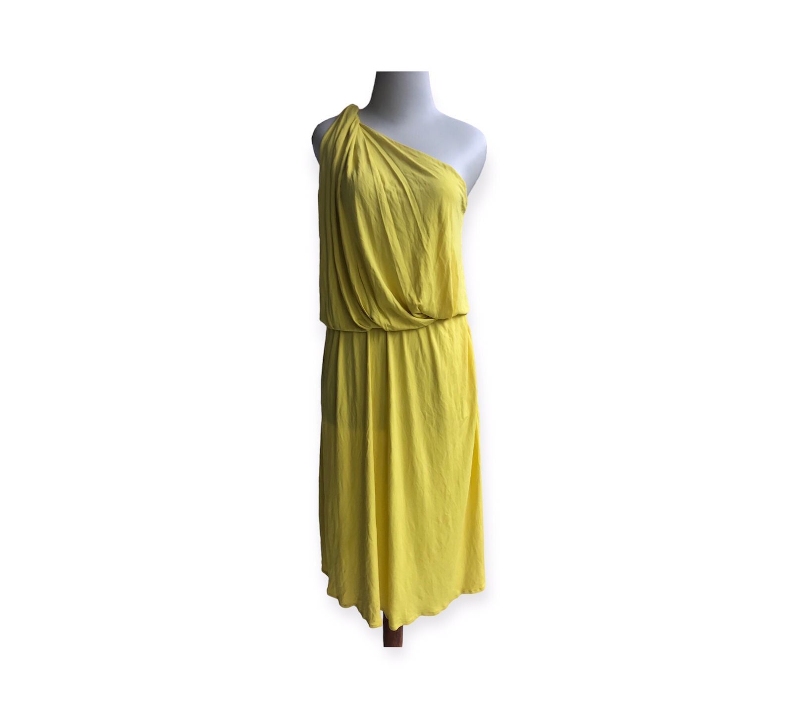 Image of Italian Designers Lanvin Paris Midi Dressed in Yellow, Women's (Size Small)