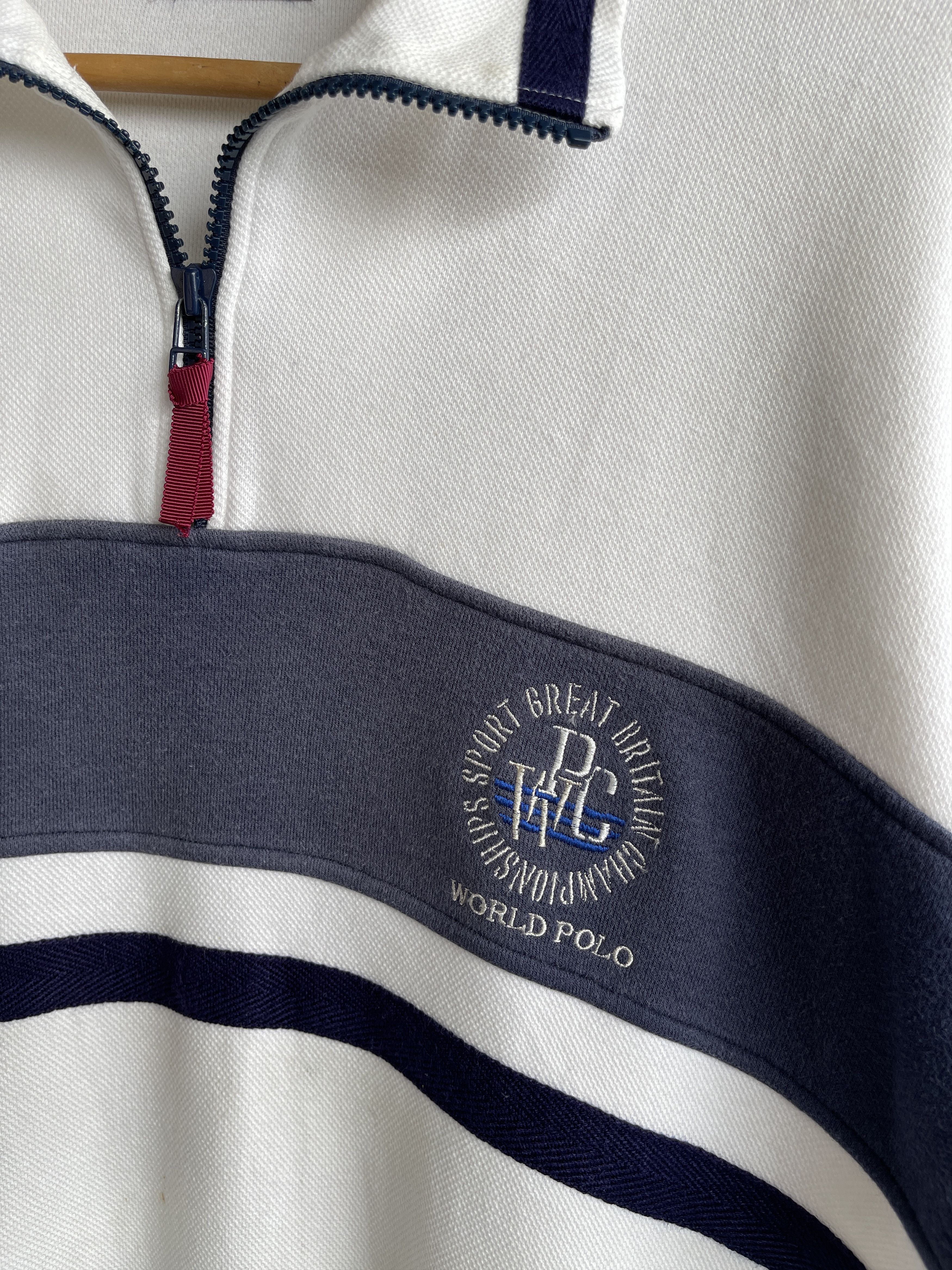 Ralph Lauren Sport Vintage 90s🔥POLO SPORT🔥Half Zip Sweatshirt long Sleeve Size US M / EU 48-50 / 2 - 8 Thumbnail