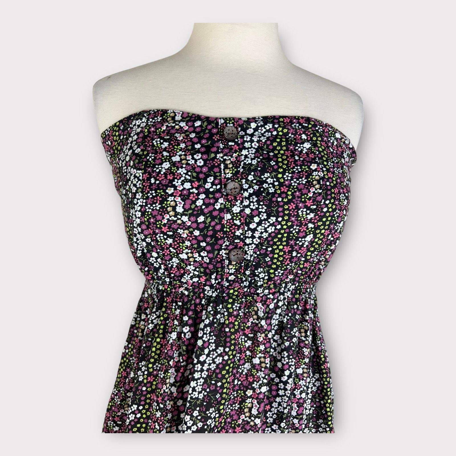 Vintage Pitaya Floral Boho Tube Top | Size Small | Vintage Y2K Size S / US 4 / IT 40 - 4 Thumbnail