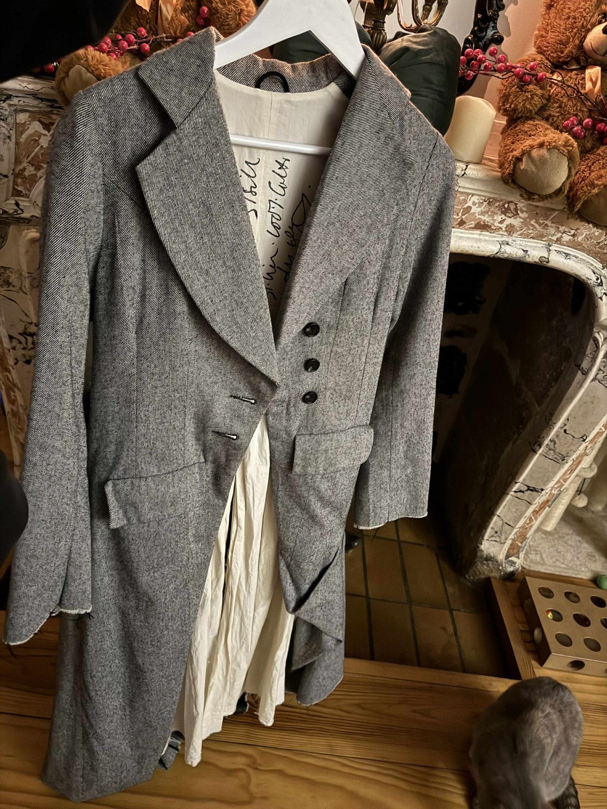 Elena Dawson Elena Dawson Grey Tweed Coat | Grailed