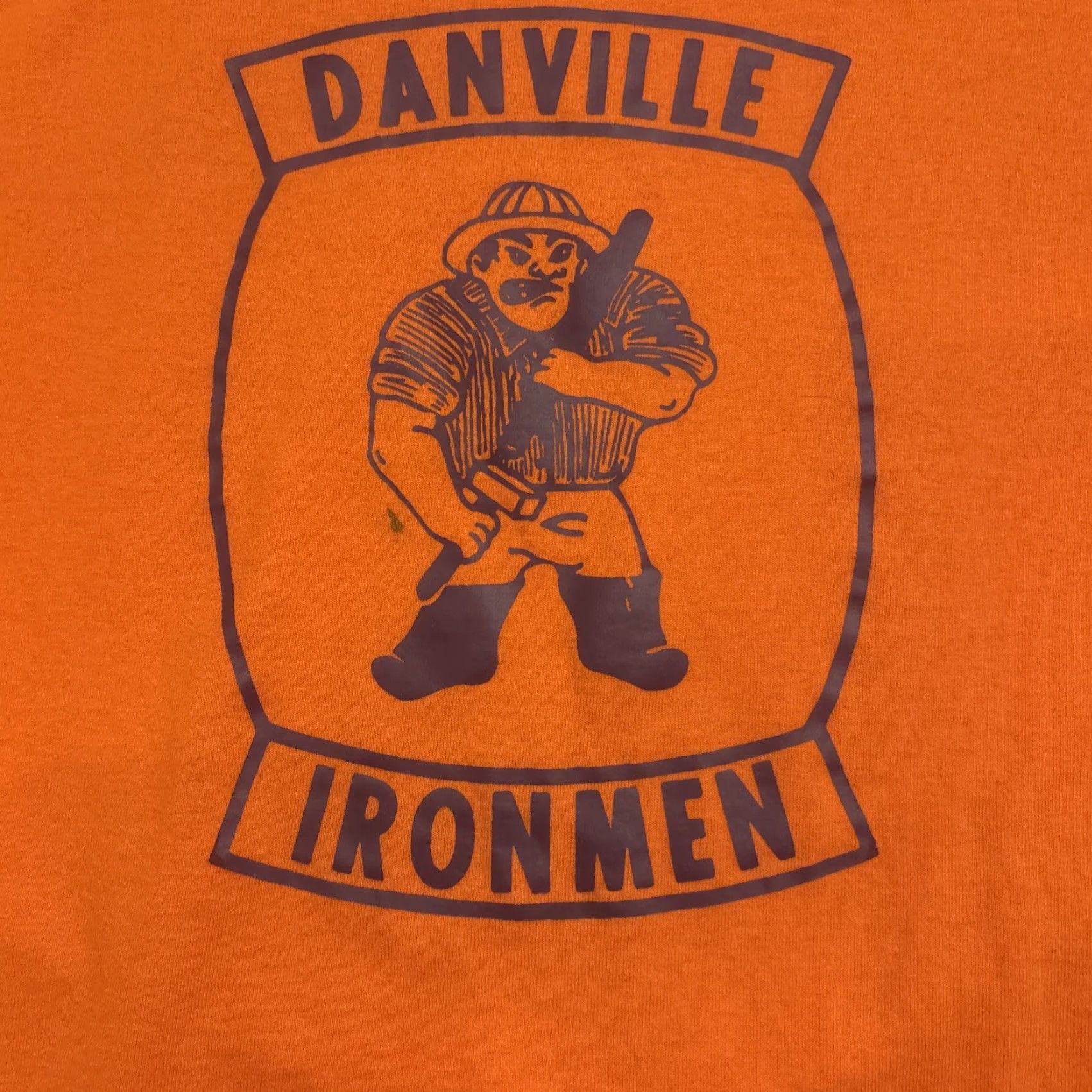 Fruit Of The Loom VINTAGE Danville High School Ironmen T Shirt XL Orange Men Size EUC Size US XL / EU 56 / 4 - 2 Thumbnail