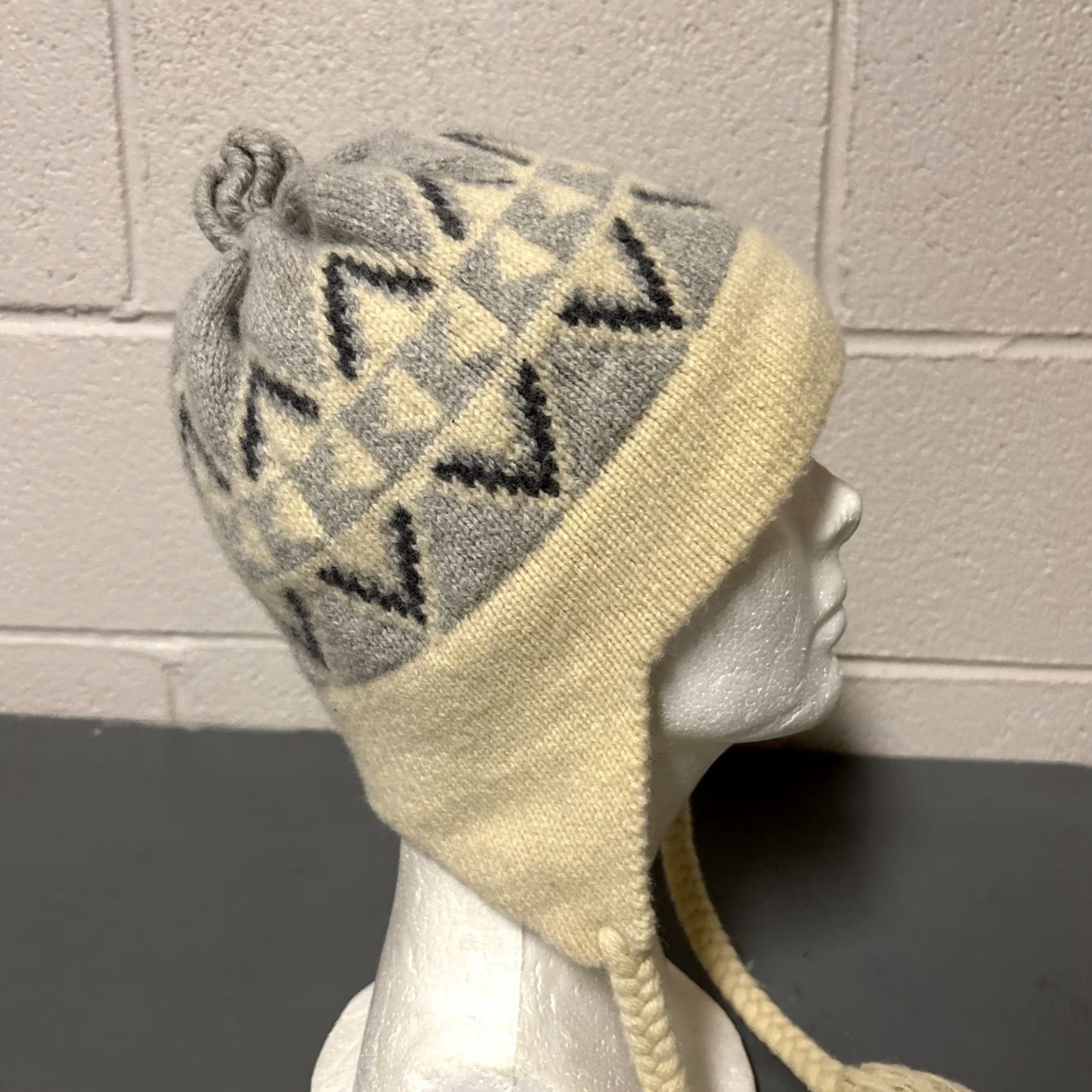 Patagonia Patagonia Beanie Womens OS Fleece Lined Knit Chullo Hat Aztec Diamond Earflap Size ONE SIZE - 3 Thumbnail