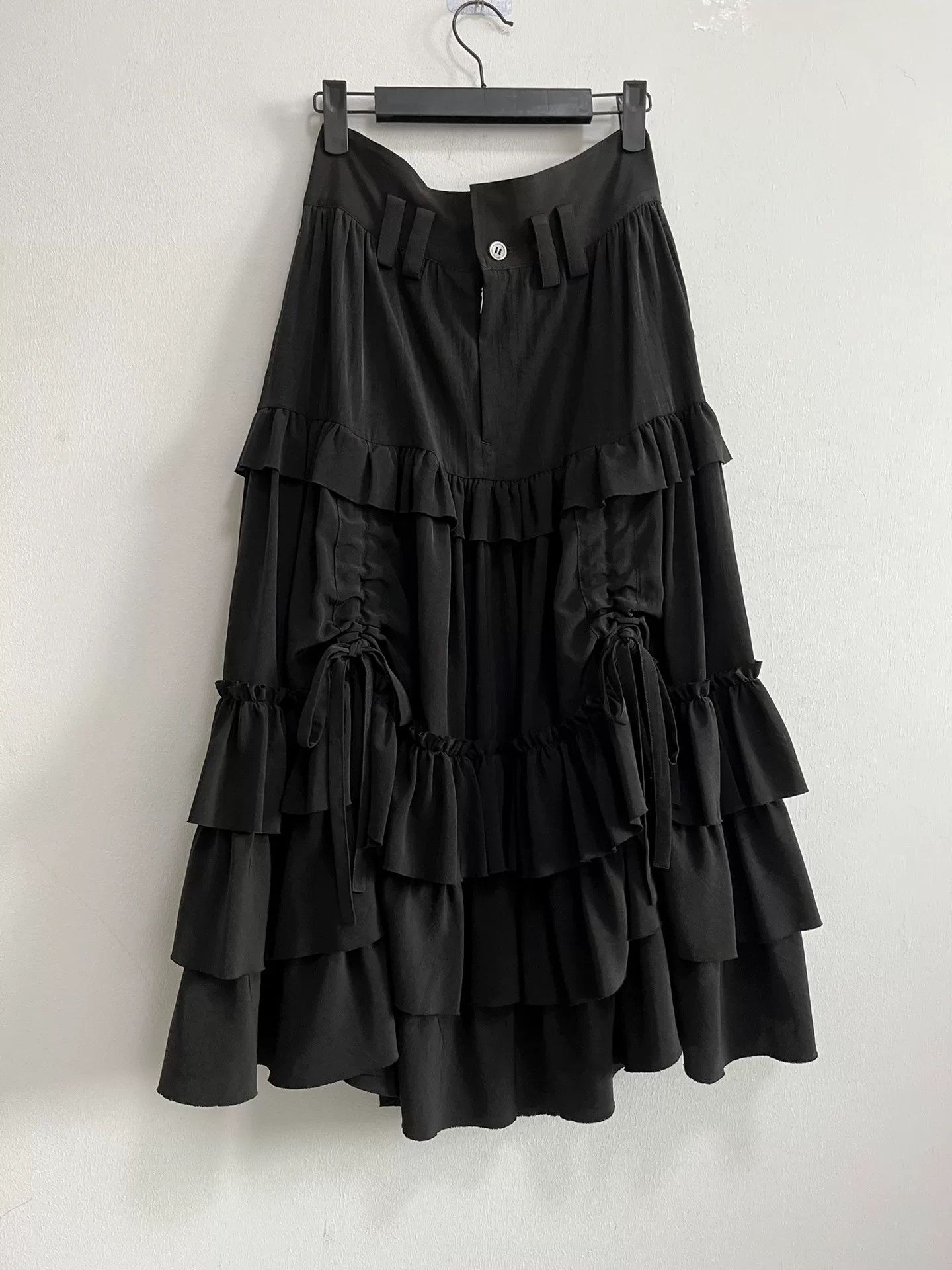 Yohji Yamamoto Y's Black Drawstring Skirt