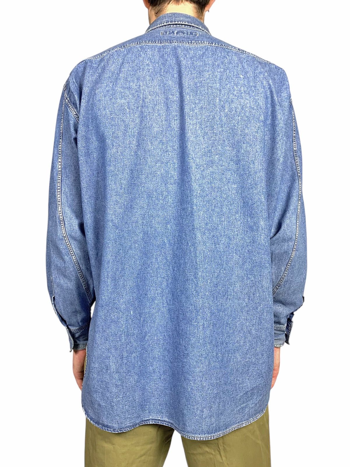 Katharine Hamnett London Vintage Katharine Hamnett Denim Oversized Washed Blue Shirt Size US L / EU 52-54 / 3 - 6 Thumbnail