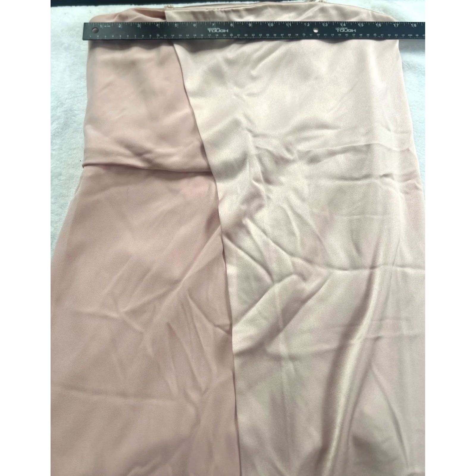Halston Halston Heritage Barely Pink Strapless Gown Satin Silk Overlay Size 10 Women Party Cocktail Long Dress with Side Zip NWT Size L / US 10 / IT 46 - 7 Thumbnail