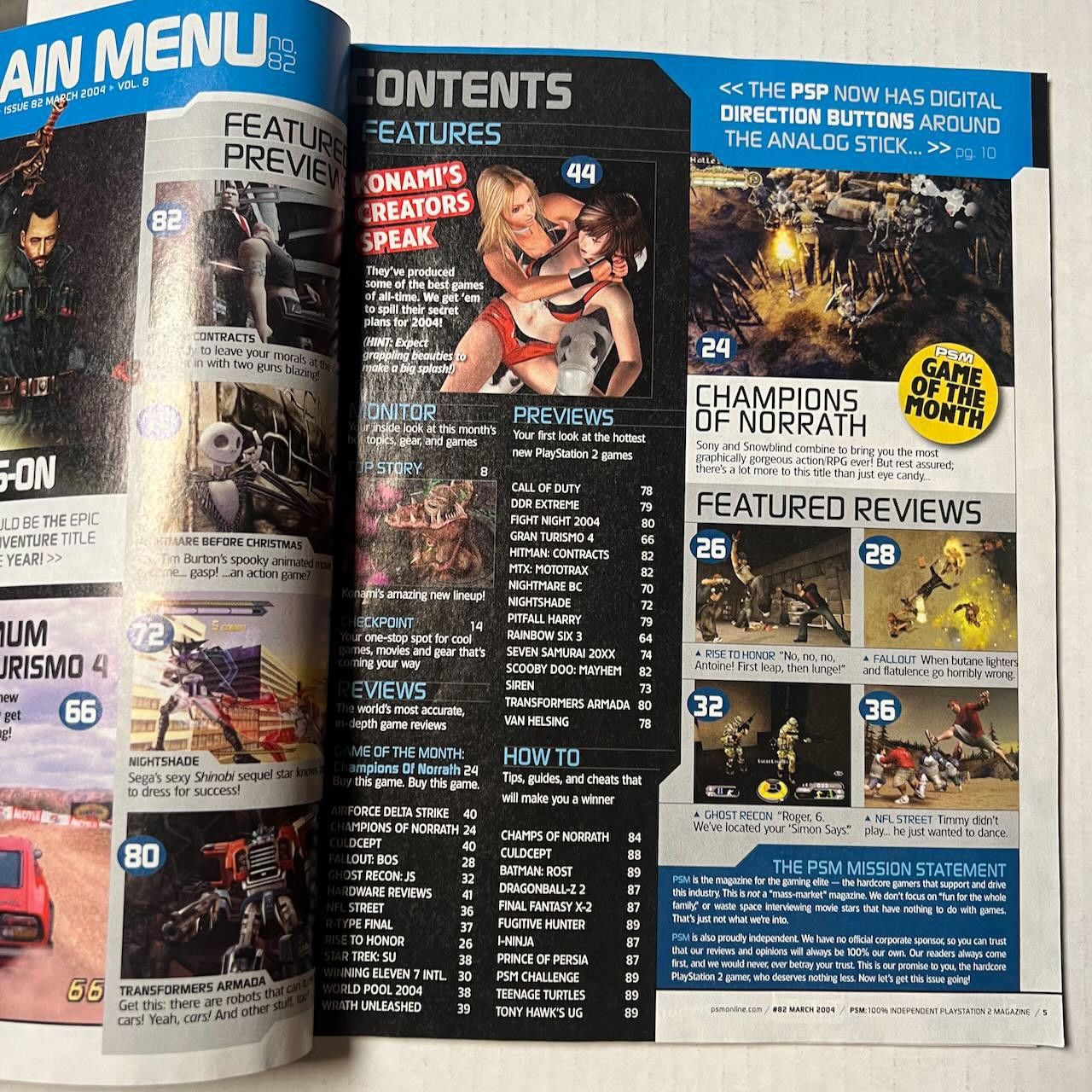 Playstation PSM Magazine #82 MAR 2004 Onimusha 3 Special PS2 Size ONE SIZE - 6 Thumbnail