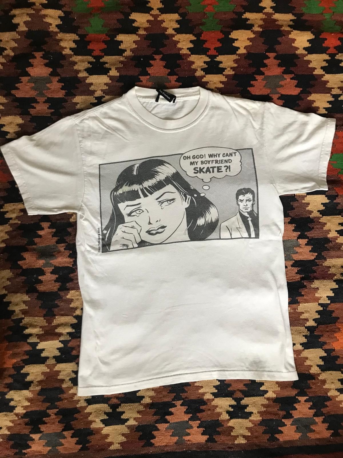 Thrasher Vintage THRASHER "Boyfriend Can't Sk8" 1989 Size US S / EU 44-46 / 1 - 1 Thumbnail