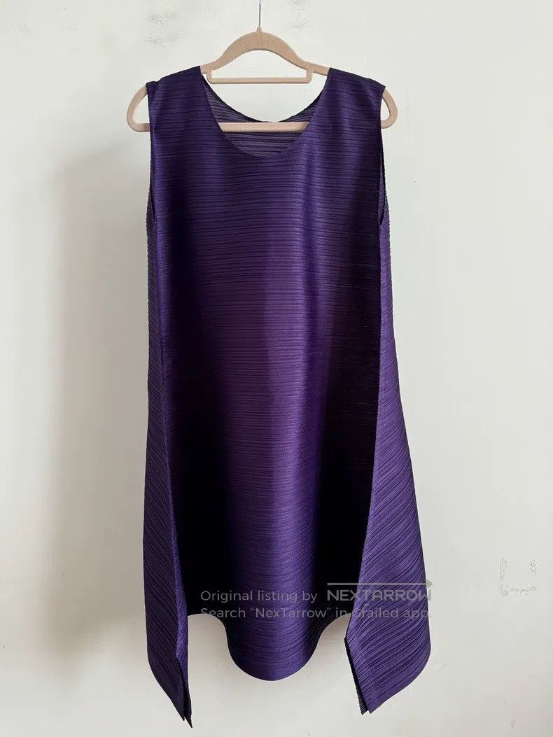 Issey Miyake Issey Miyake Purple Dress Size L / US 10 / IT 46 - 1 Thumbnail