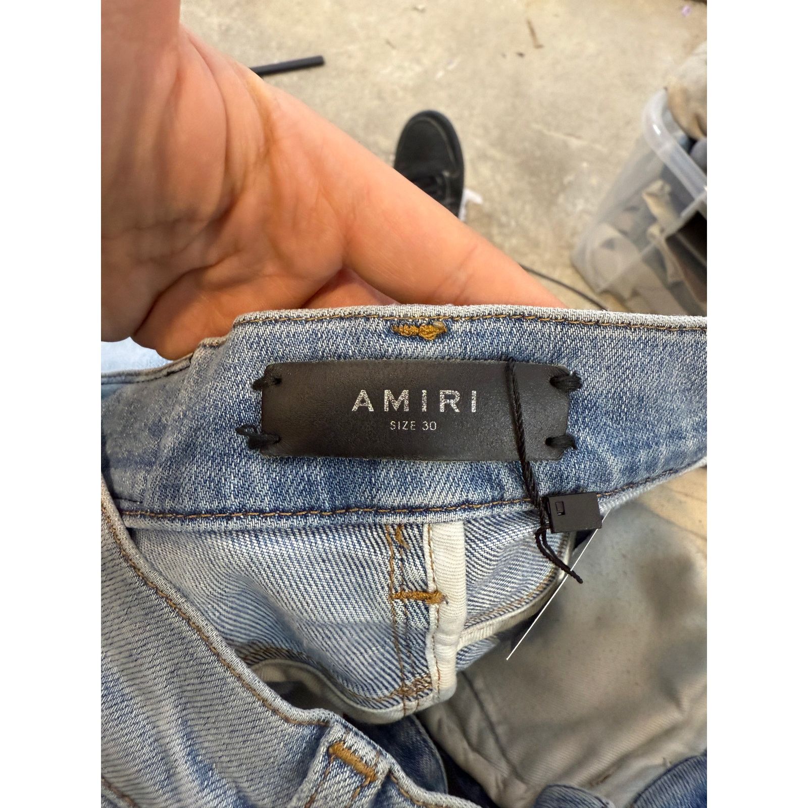 Amiri Amiri Jeans Light Wash Ripped Used 30 Size US 30 / EU 46 - 2 Thumbnail