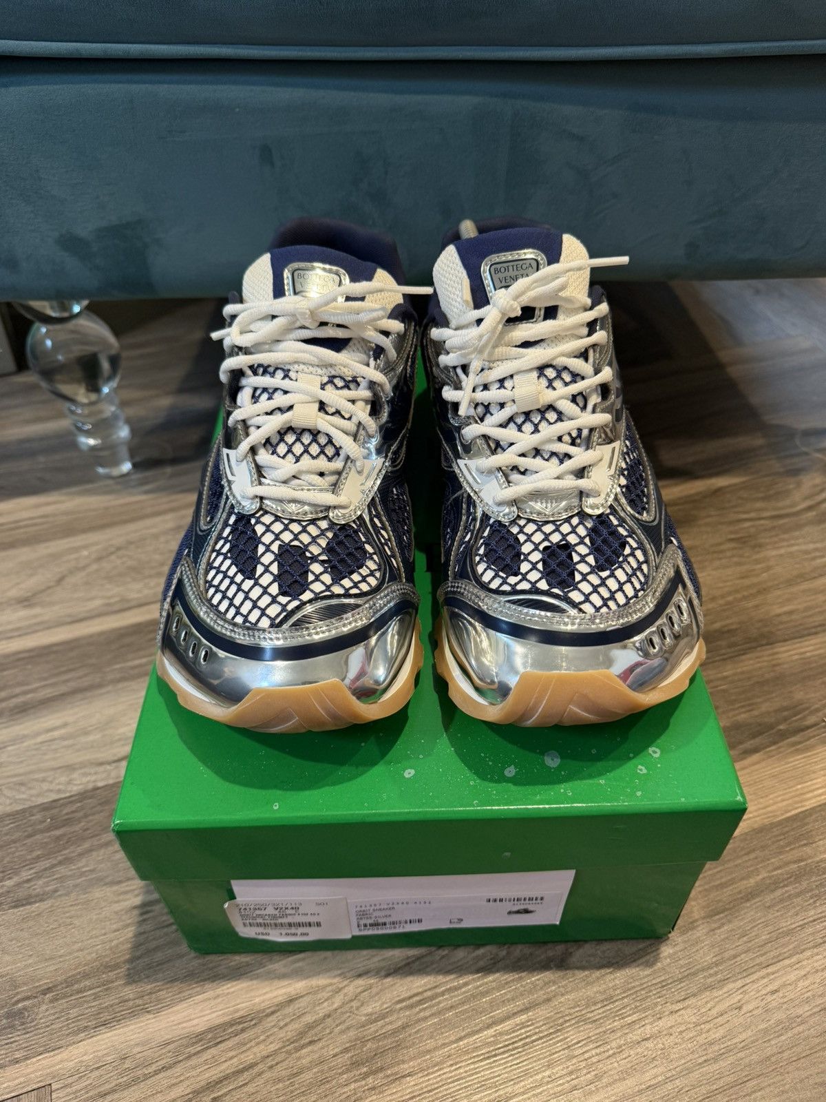 Bottega Veneta Orbit Sneakers blue silver