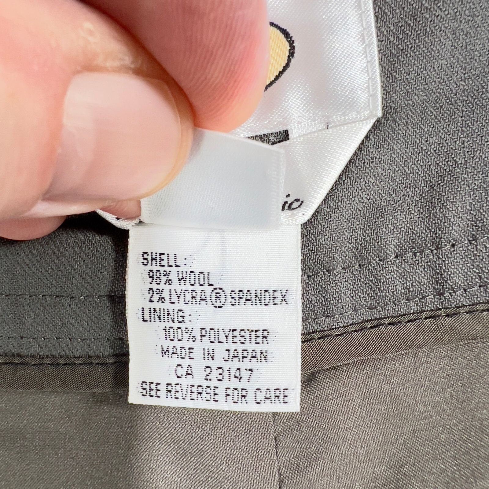 Robert Talbott Talbots Pull On Pants Woman 16 Italian Wool Grey Pockets Size 37" - 3 Thumbnail