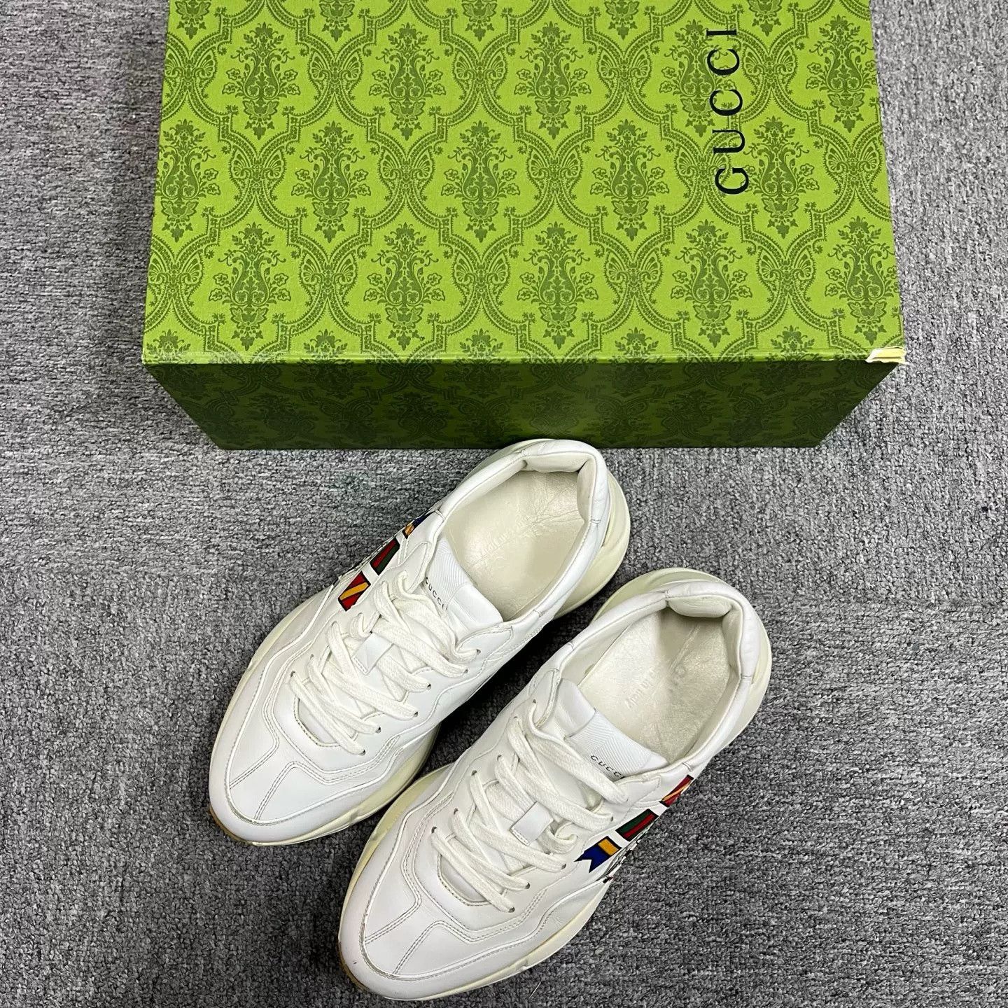 Gucci Gucci Latest White Brown Leather Dad Shoes Size US 7.5 / EU 40-41 - 1 Thumbnail
