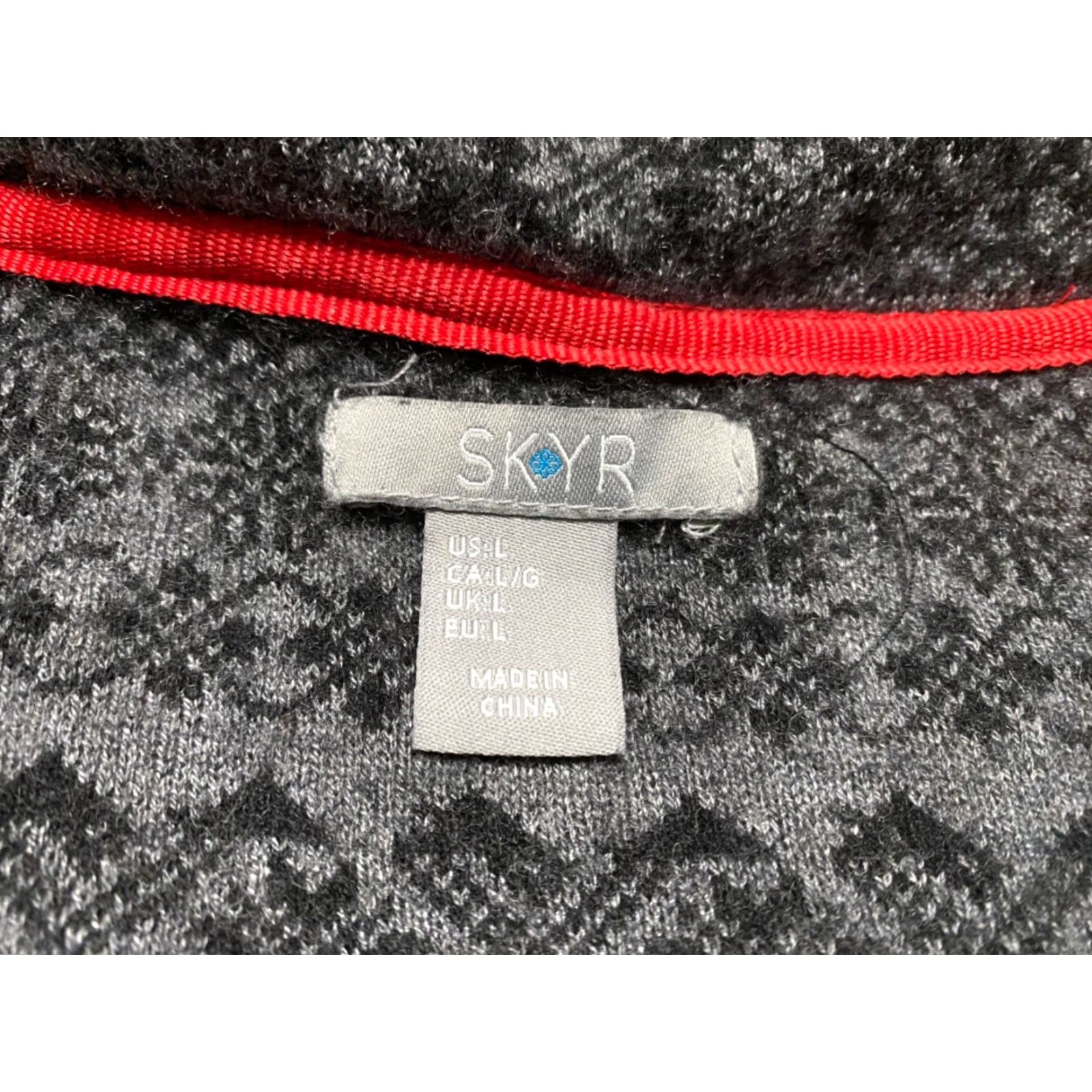 Vintage Skyr Jacket Geometric Fleece Wool Blend Hooded Gray Black Women's L Large N/A Size L / US 10 / IT 46 - 5 Thumbnail