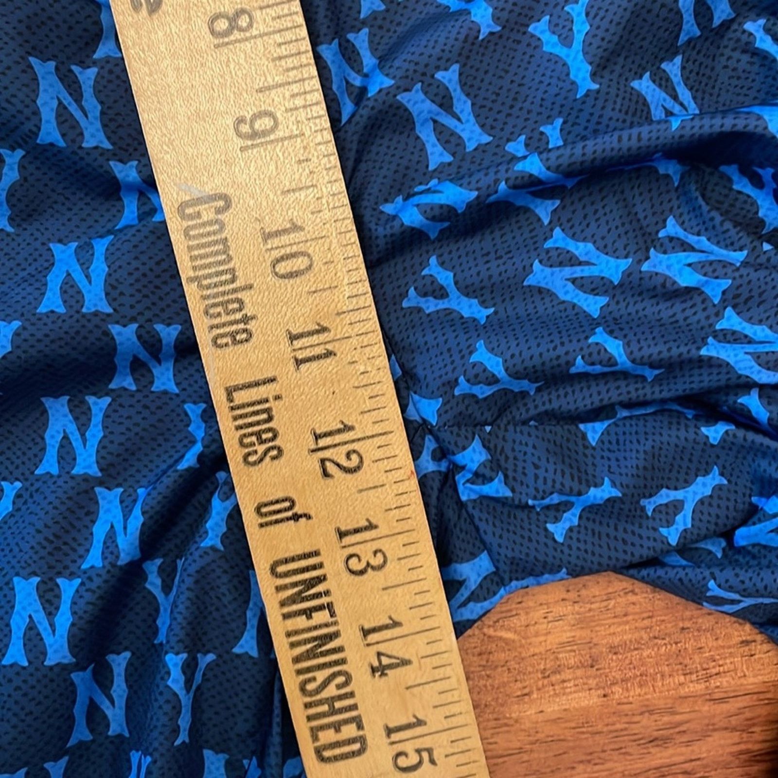 MLB aespa MLB Korea NY Yankees Monogram Logo Woven Nylon Blue M Size 28" / US 6 / IT 42 - 13 Thumbnail