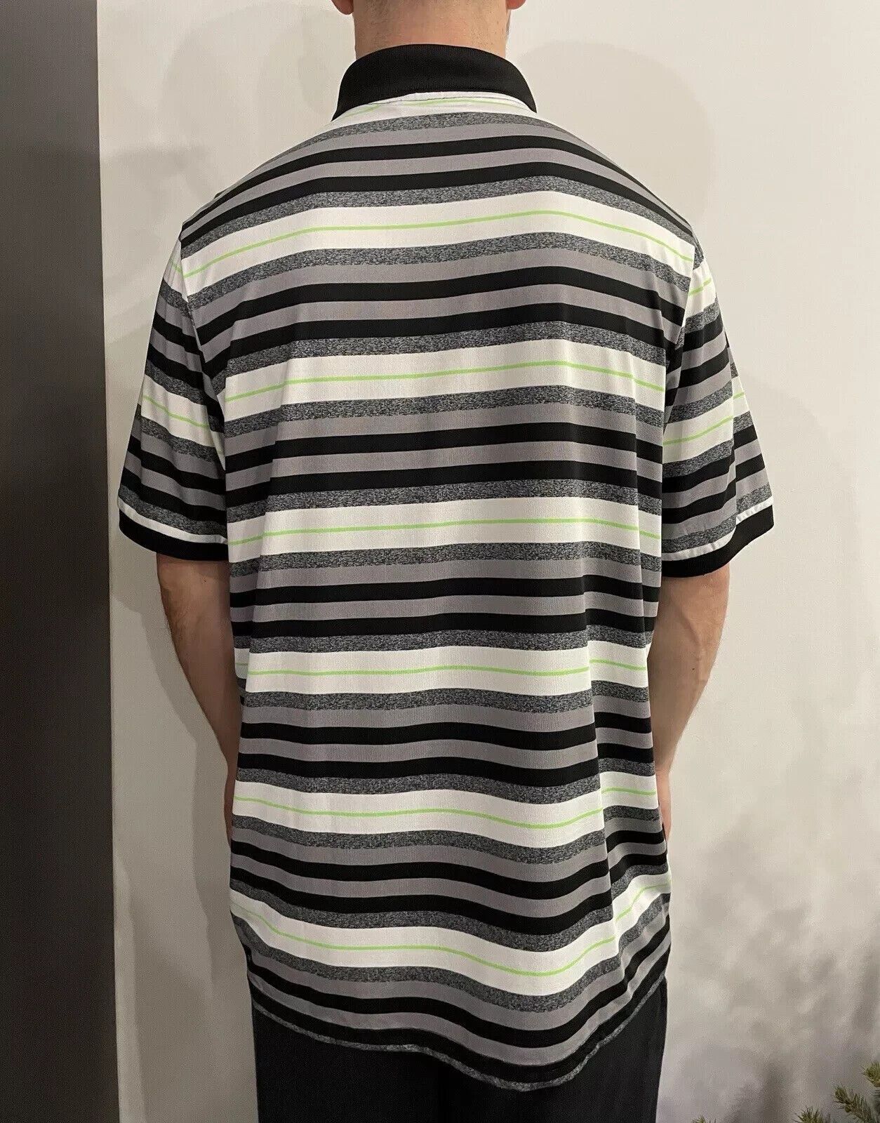 J.Lindeberg J.Lindeberg J. Lindeberg Men Striped Polo Shirt Sport Stripe Size US L / EU 52-54 / 3 - 2 Thumbnail