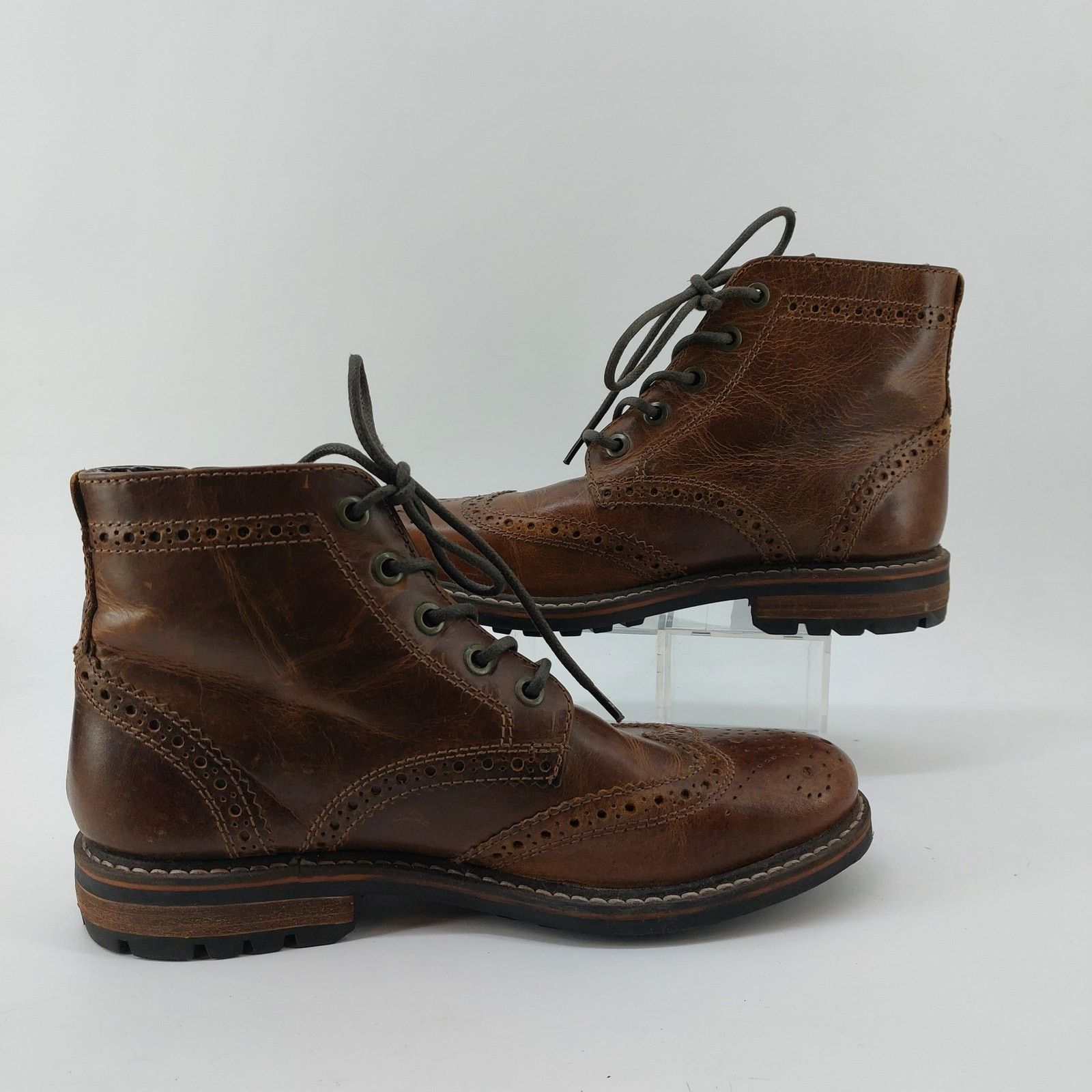 Crevo Crevo Speakeasy Memory Chestnut Lace Up Leather Boots Sz 11 Size US 11 / EU 44 - 11 Thumbnail