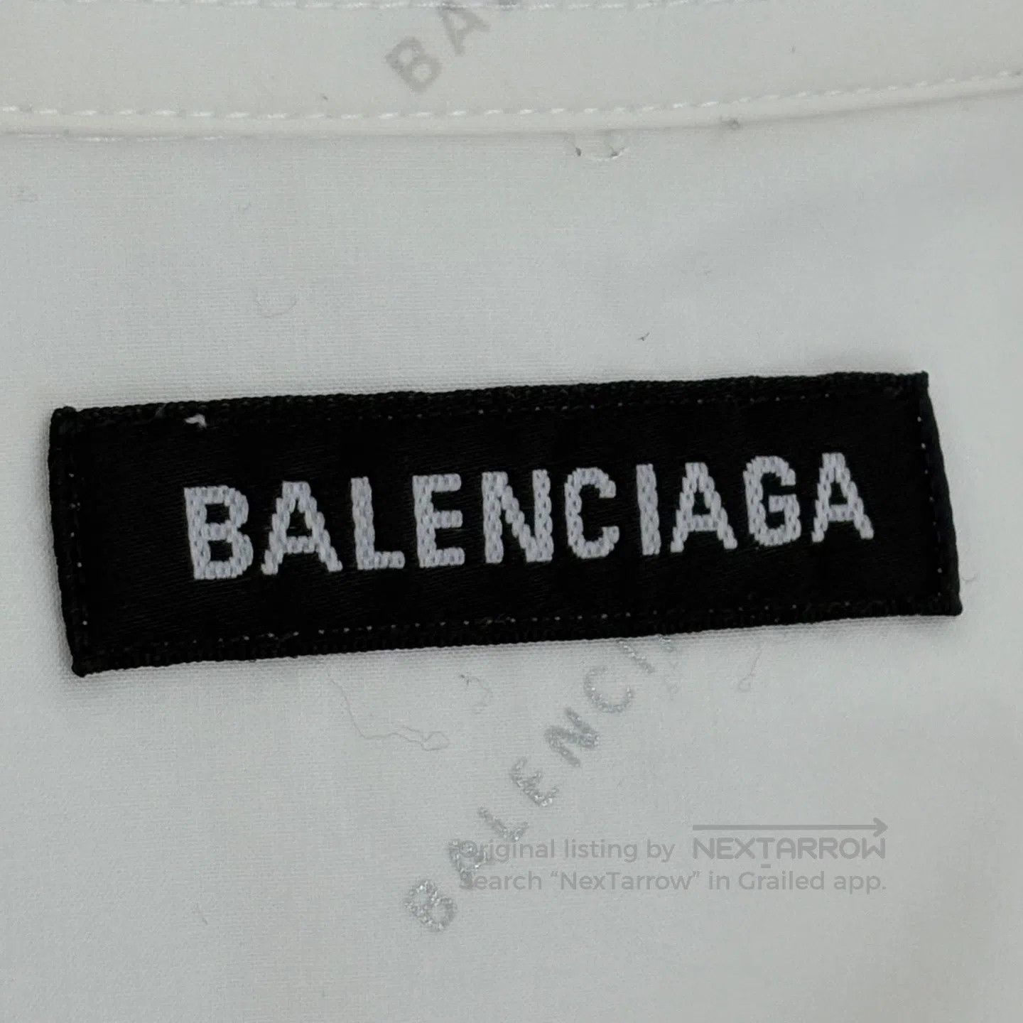 Balenciaga Balenciaga Long-sleeved shirt with a full silver logo Size US XXS / EU 40 - 3 Thumbnail