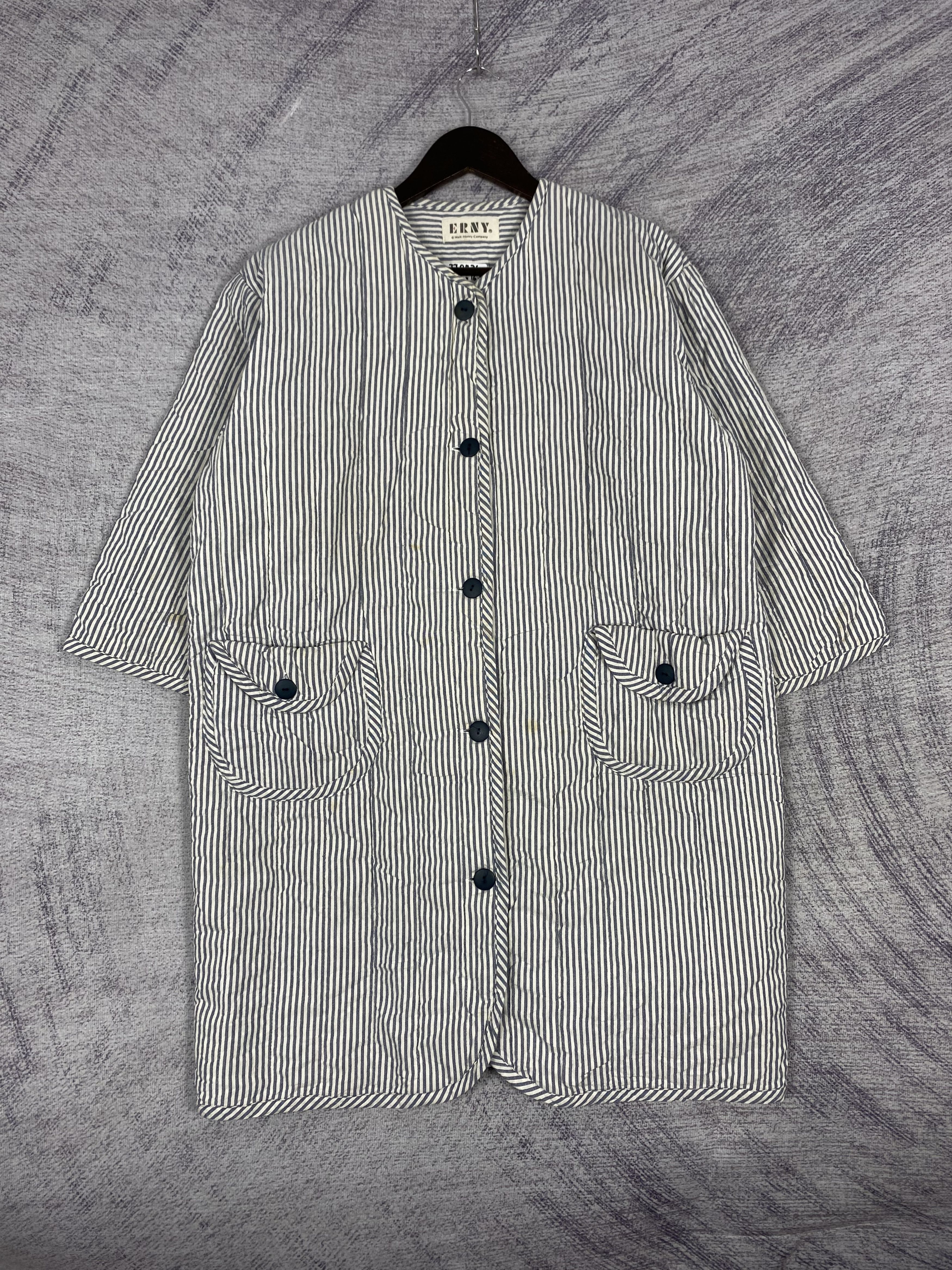 Disney Vintage Erny Mickey Mouse x Disney Striped Chore Coat Jacket Size US M / EU 48-50 / 2 - 1 Thumbnail