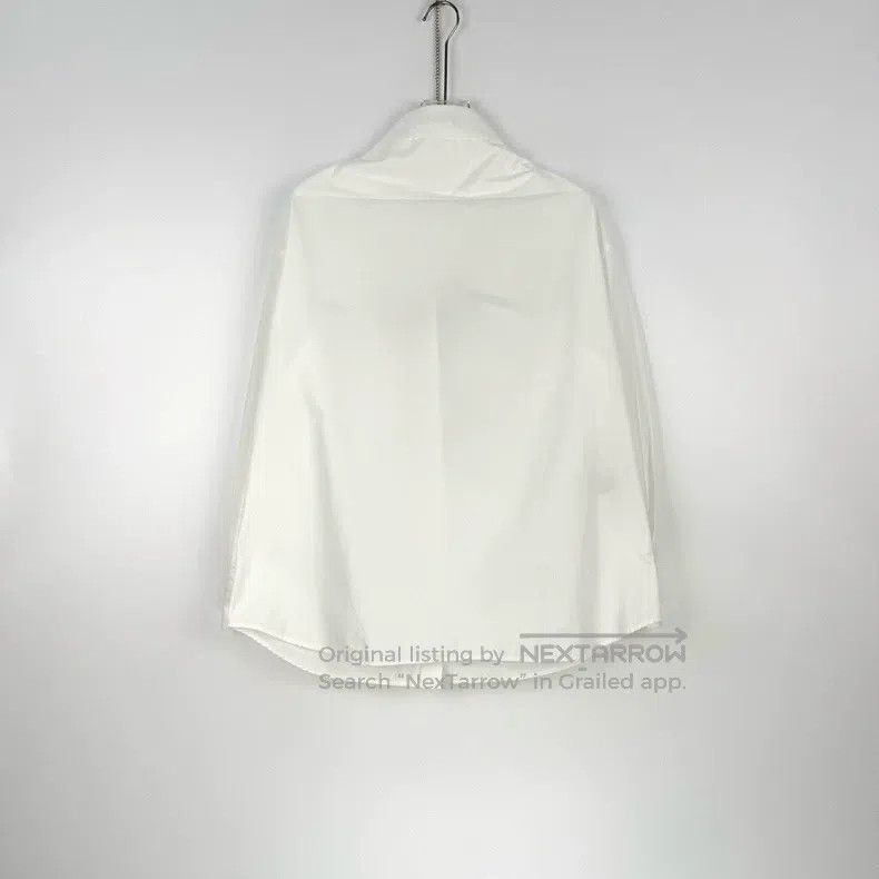 Prada Prada White cloth triangle bow shirt Size S / US 4 / IT 40 - 4 Thumbnail