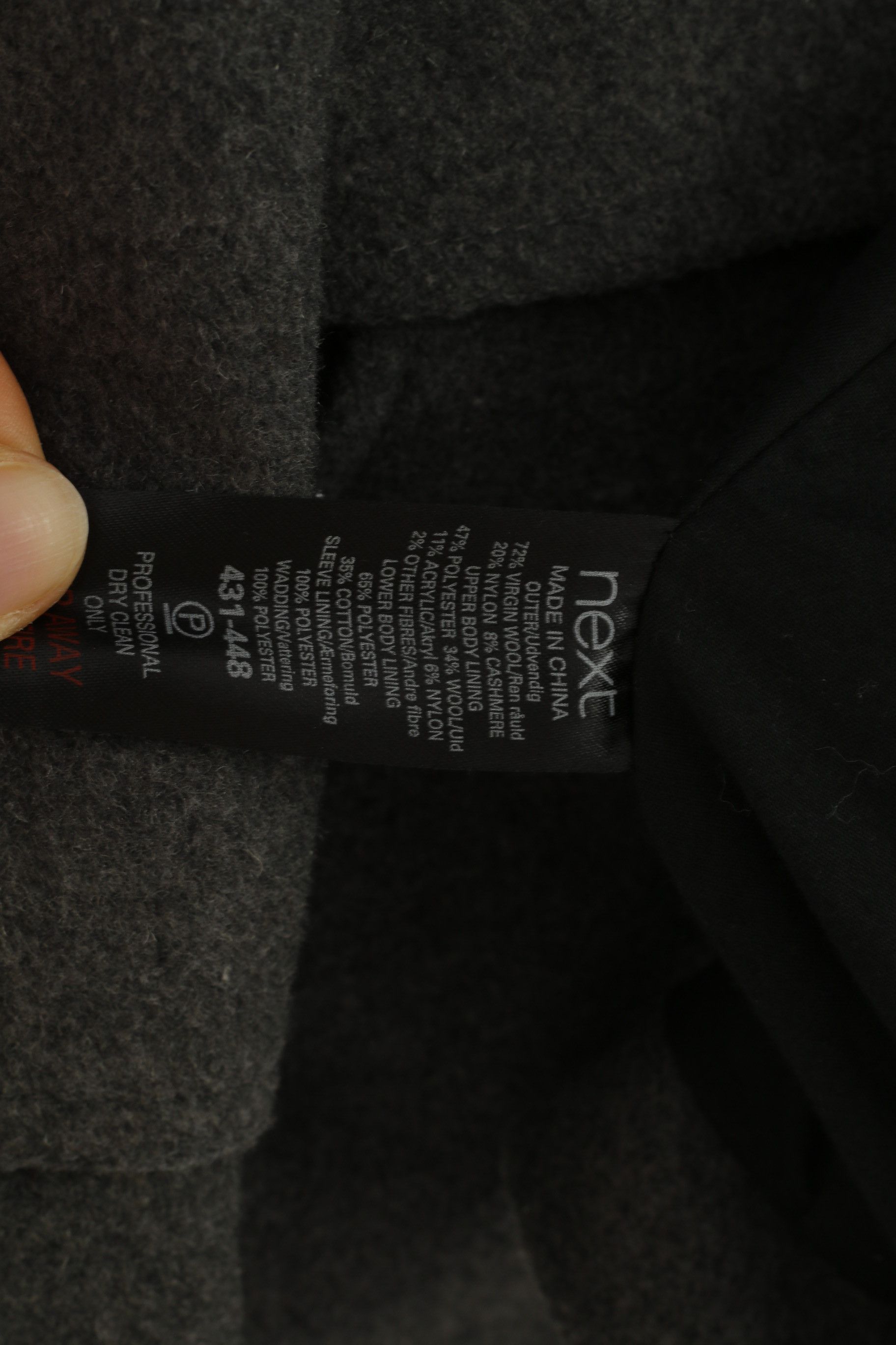 NEXT Next Men M Coat Grey Signature Full Zipper Vintage 11005 Size US M / EU 48-50 / 2 - 6 Thumbnail