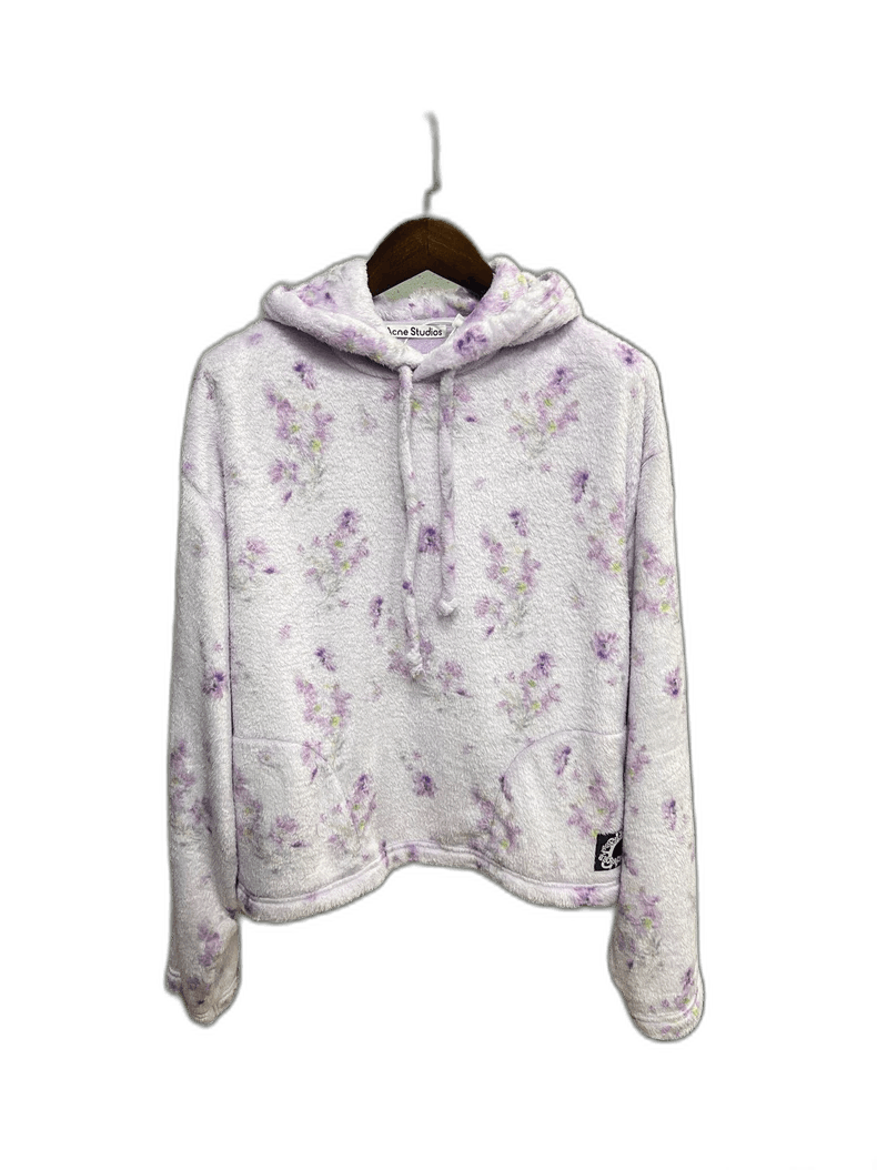 Acne Studios Acne Studios Purple Plush Hooded Sweatshirt Size M / US 6-8 / IT 42-44 - 1 Thumbnail