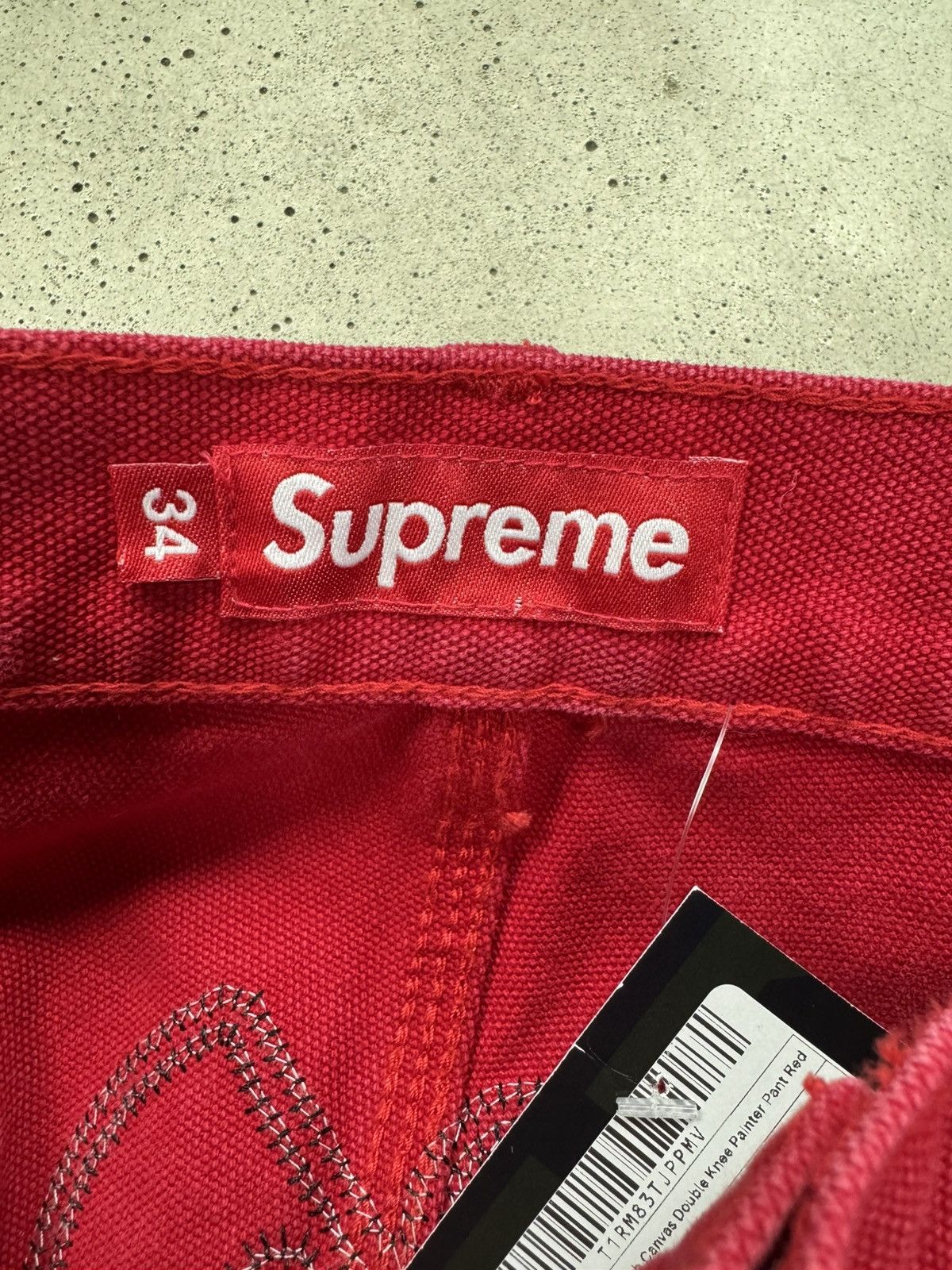 Supreme Supreme Old English Canvas Double Knee Work Pant (Red) Size US 34 / EU 50 - 3 Thumbnail
