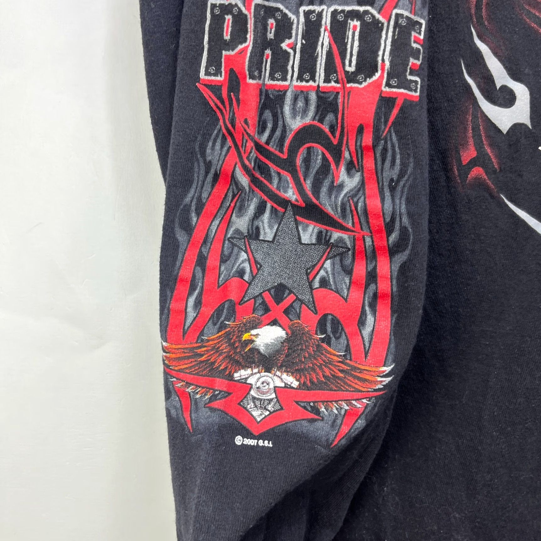 Vintage VINTAGE Flames Biker Eagle Motorcycle Long Sleeve Shirt Hit Medium Fire Men T-Shirt M Black Size US M / EU 48-50 / 2 - 5 Thumbnail