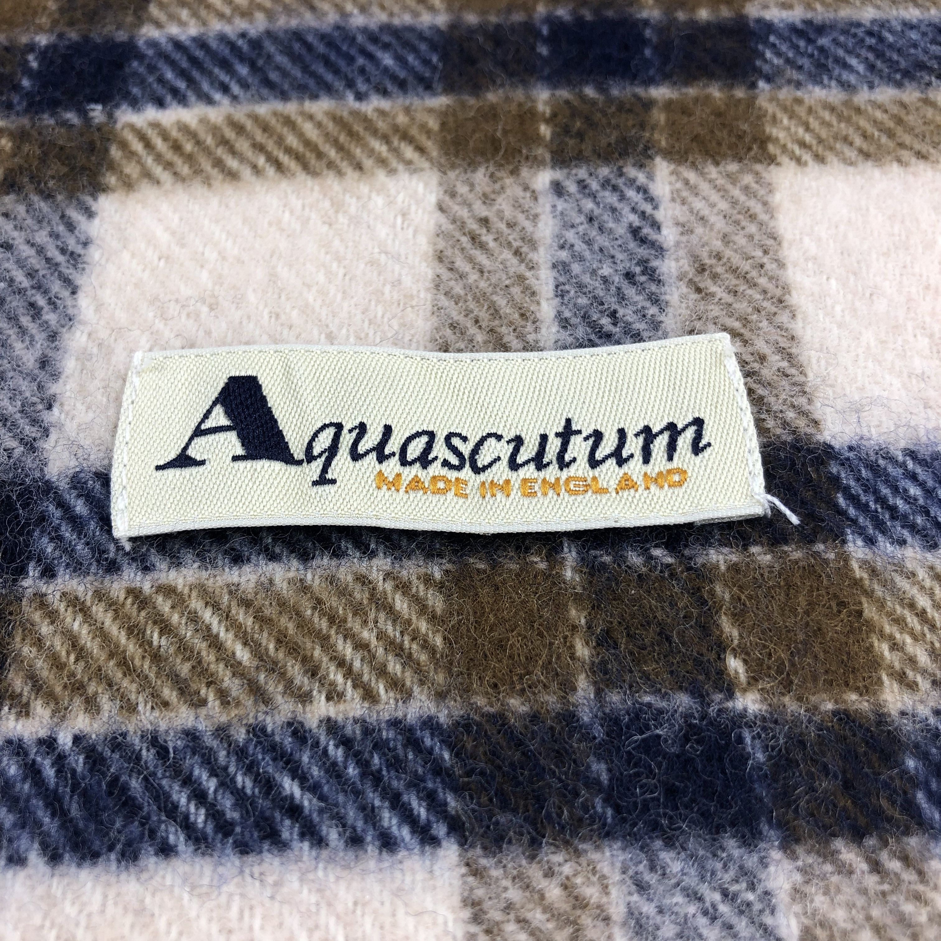 Aquascutum Aquascutum Tartan Wool Scarf Muffler V929 Size ONE SIZE - 4 Thumbnail