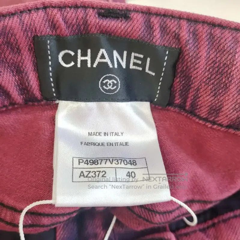 Chanel Chanel Red Cotton Casual Pants for Women . Size 31" - 3 Thumbnail