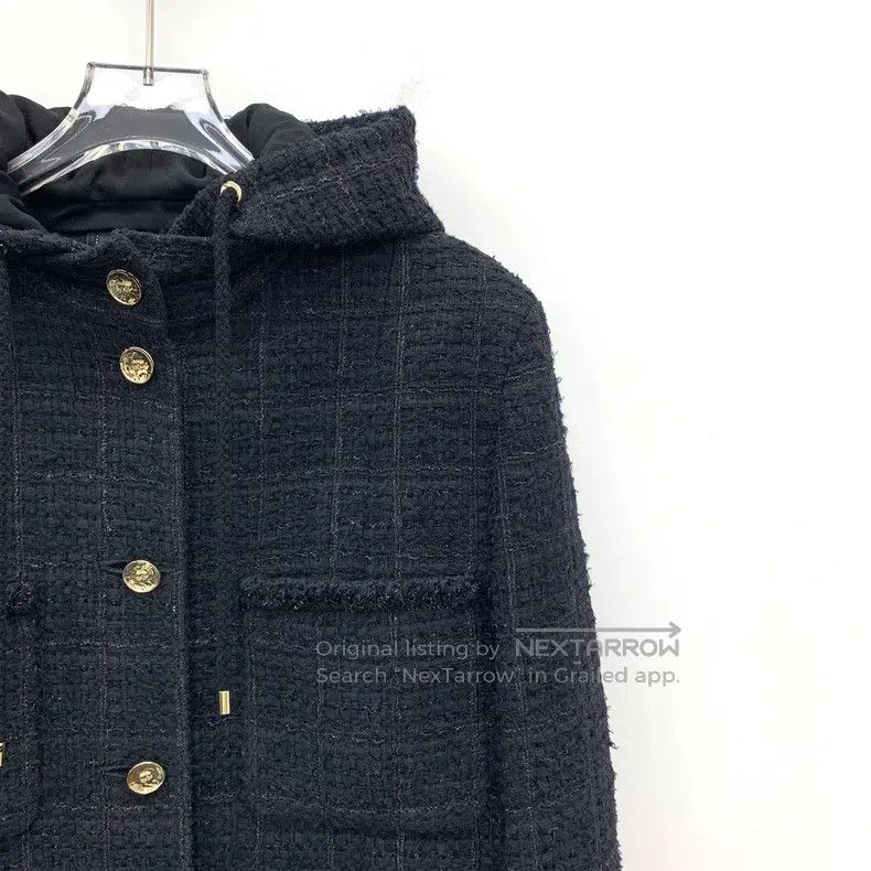 Chanel Chanel 25B black cotton hooded single-breasted long-sleeve Size M / US 6-8 / IT 42-44 - 3 Thumbnail