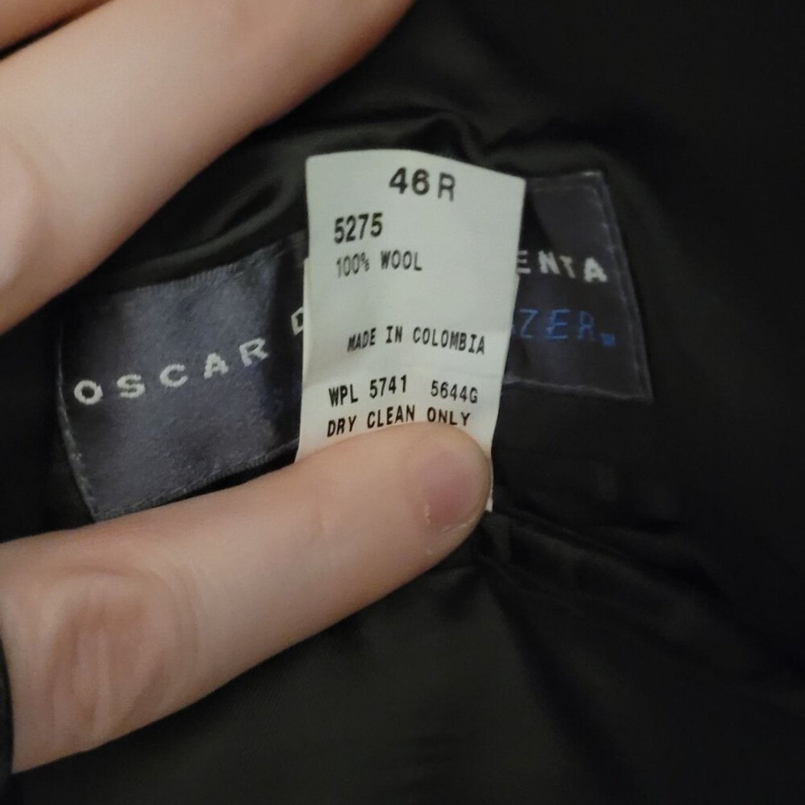 Oscar De La Renta Oscar de la Renta 100% Wool Navy Smart Blazer 46R Size US L / EU 52-54 / 3 - 3 Thumbnail