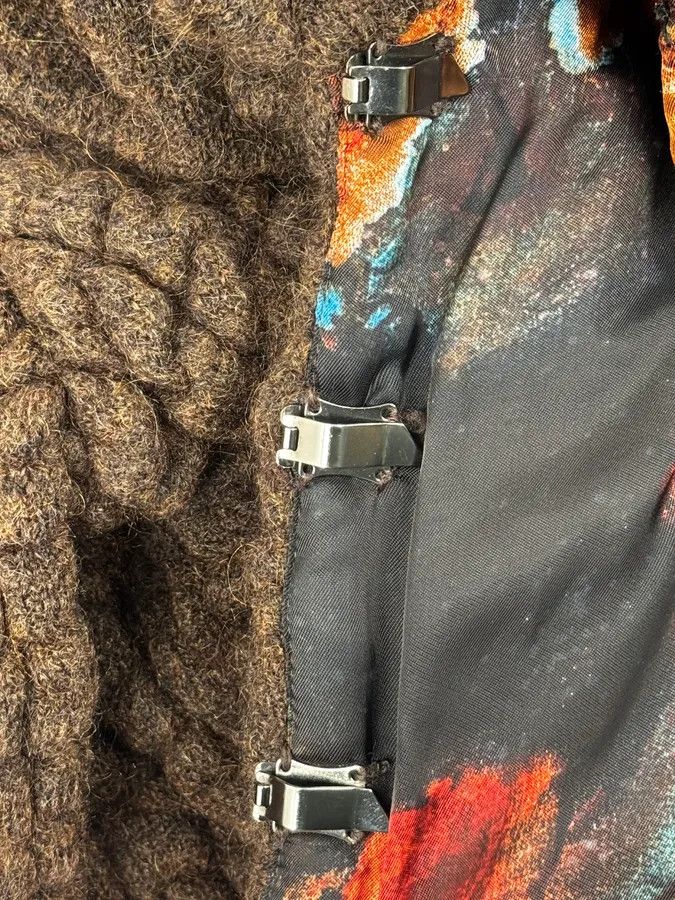 Roberto Cavalli 2000s Roberto Cavalli Brown Puffy Textured Cardigan Size S / US 4 / IT 40 - 10 Thumbnail